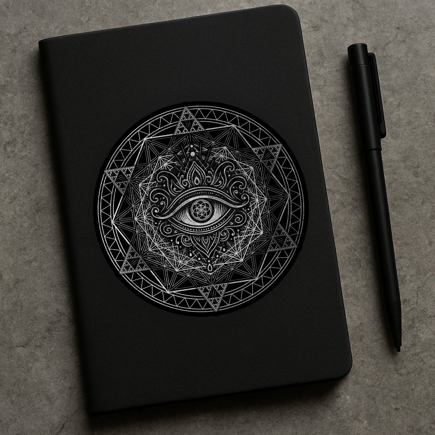 Silver Eye Mandala Sticker