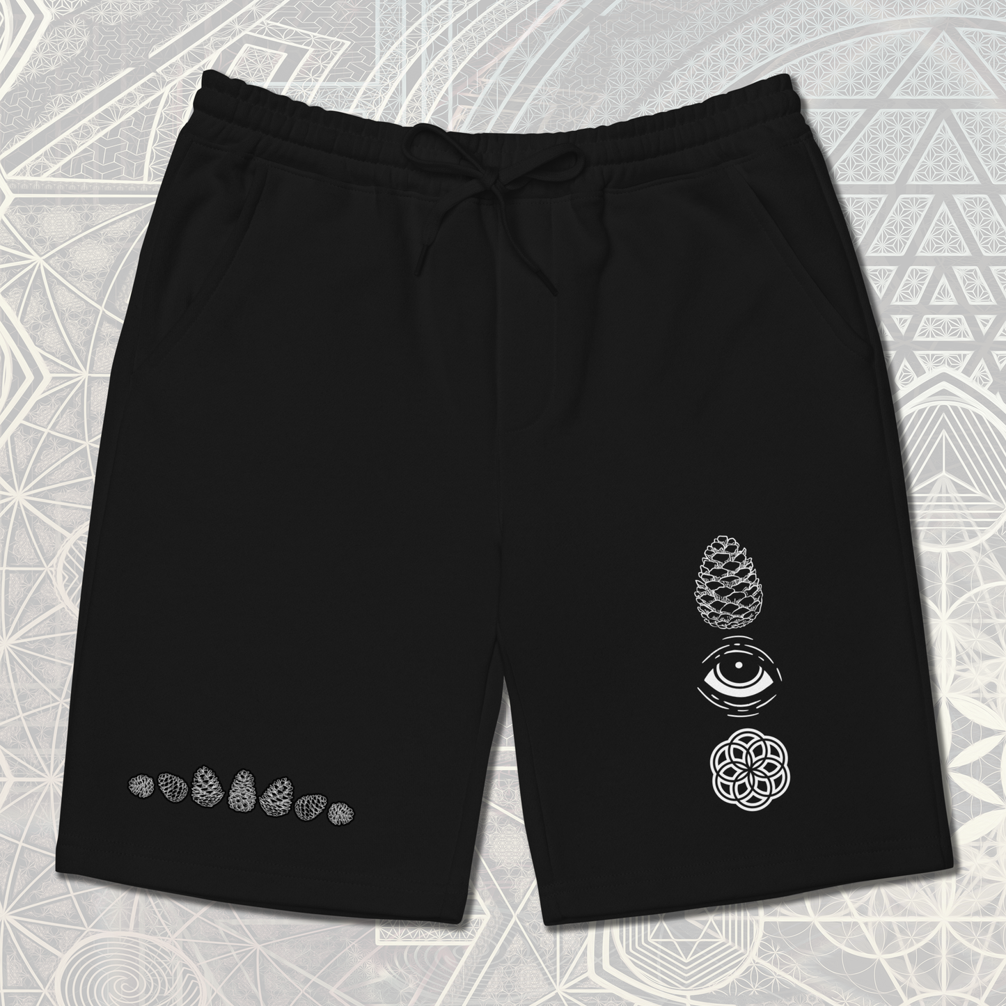 Pine Cone Third Eye Men's Fleece Shorts