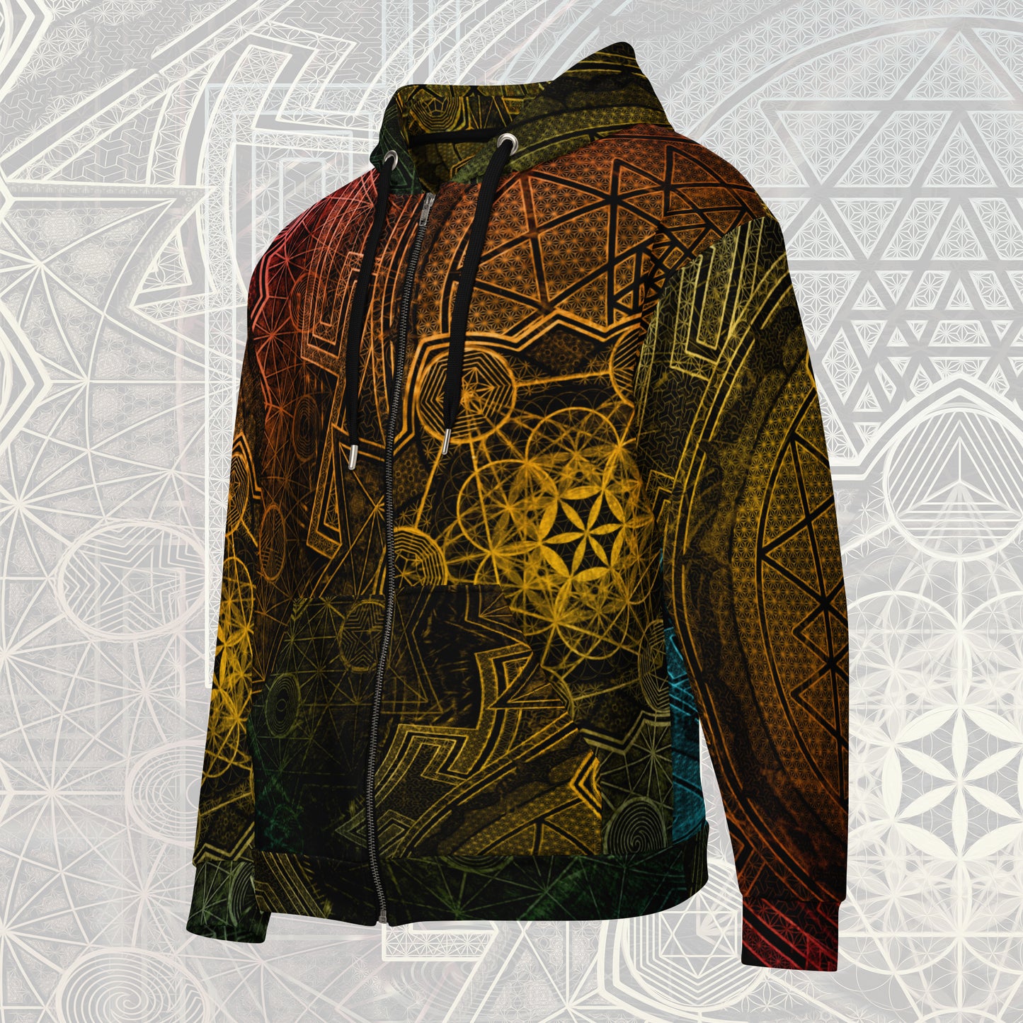 Sri Yantra Sacred Geometry Unisex Zip hoodie