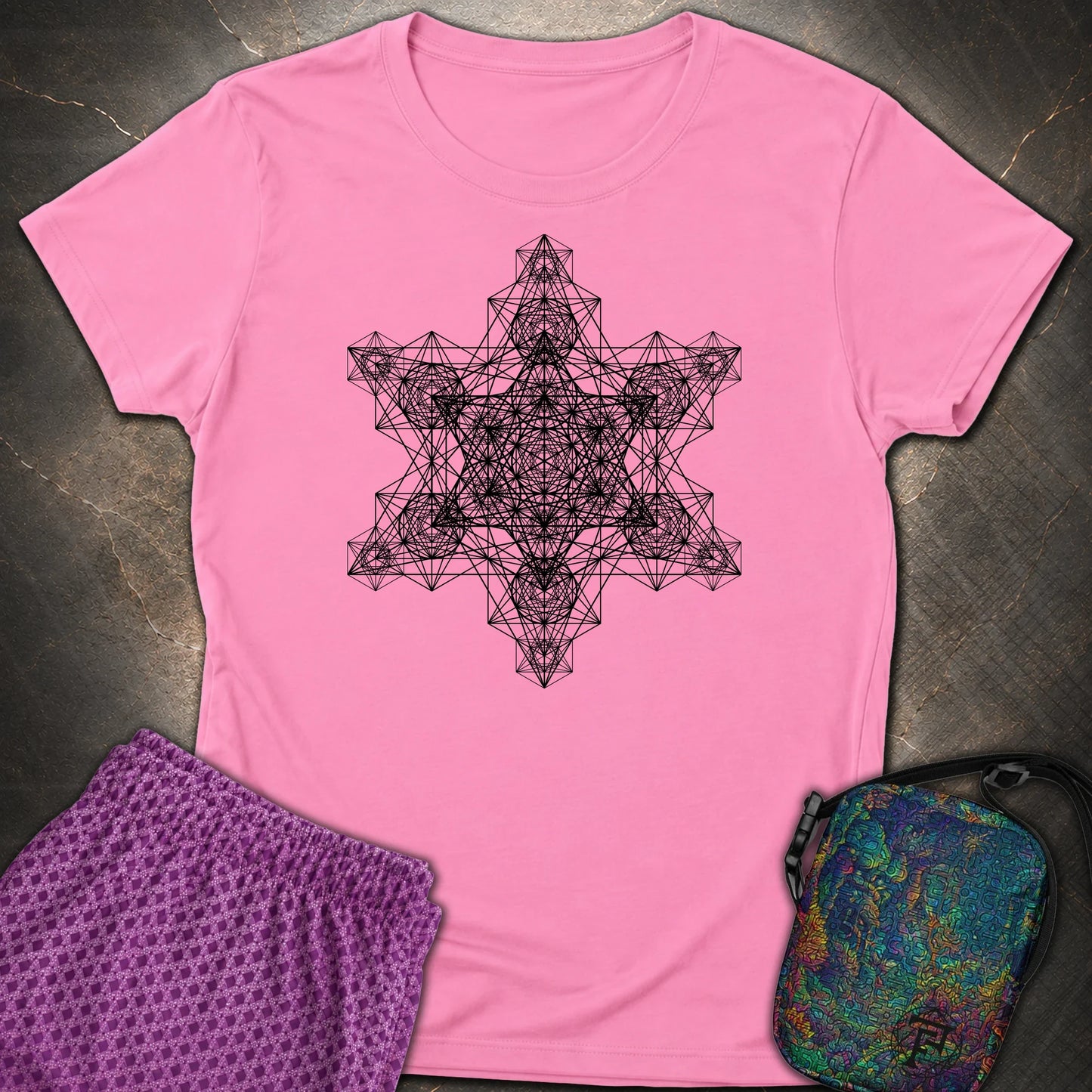 Metatron Fractal Star Women's T-shirt - Metatron Fractal Star Women's T-shirt - Azalea