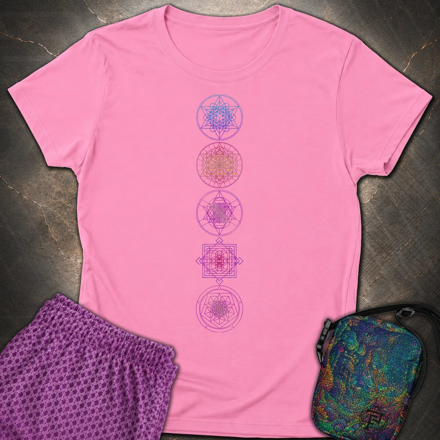 Sacred Geometry T-Shirt - Sacred Geometry Womens T-Shirt - Azalea