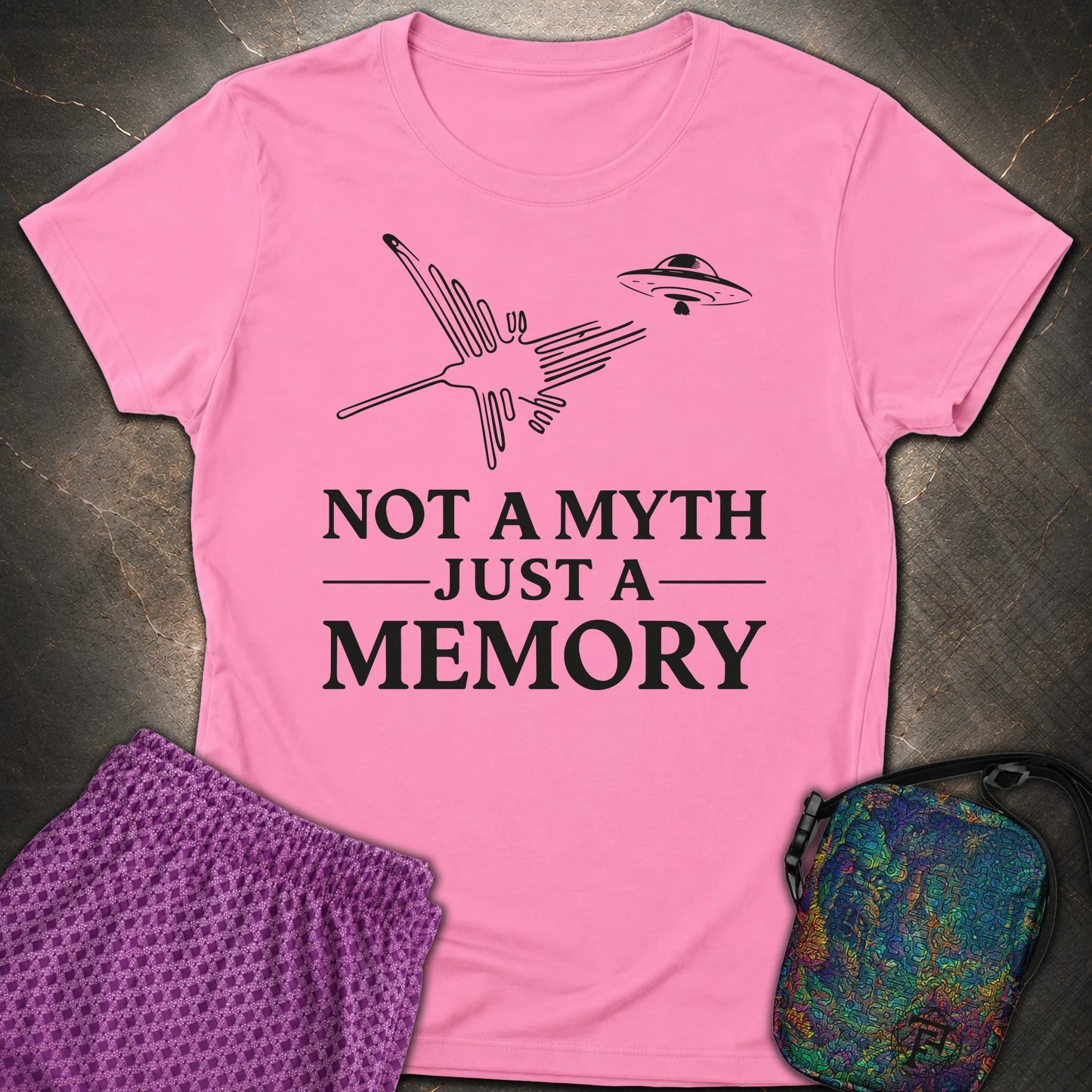 NOT MYTH JUST MEMORY Czarne - NOT MYTH JUST MEMORY Czarne Womens T-Shirt - Azalea