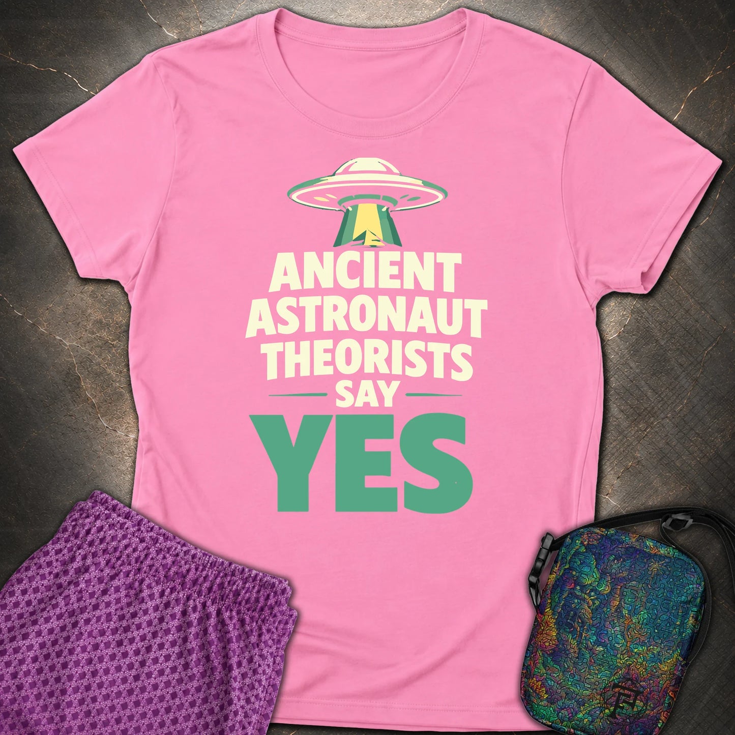 Ancient Astronaut Sey Yes 2 - Ancient Astronaut Sey Yes 2 Womens T-Shirt - Azalea