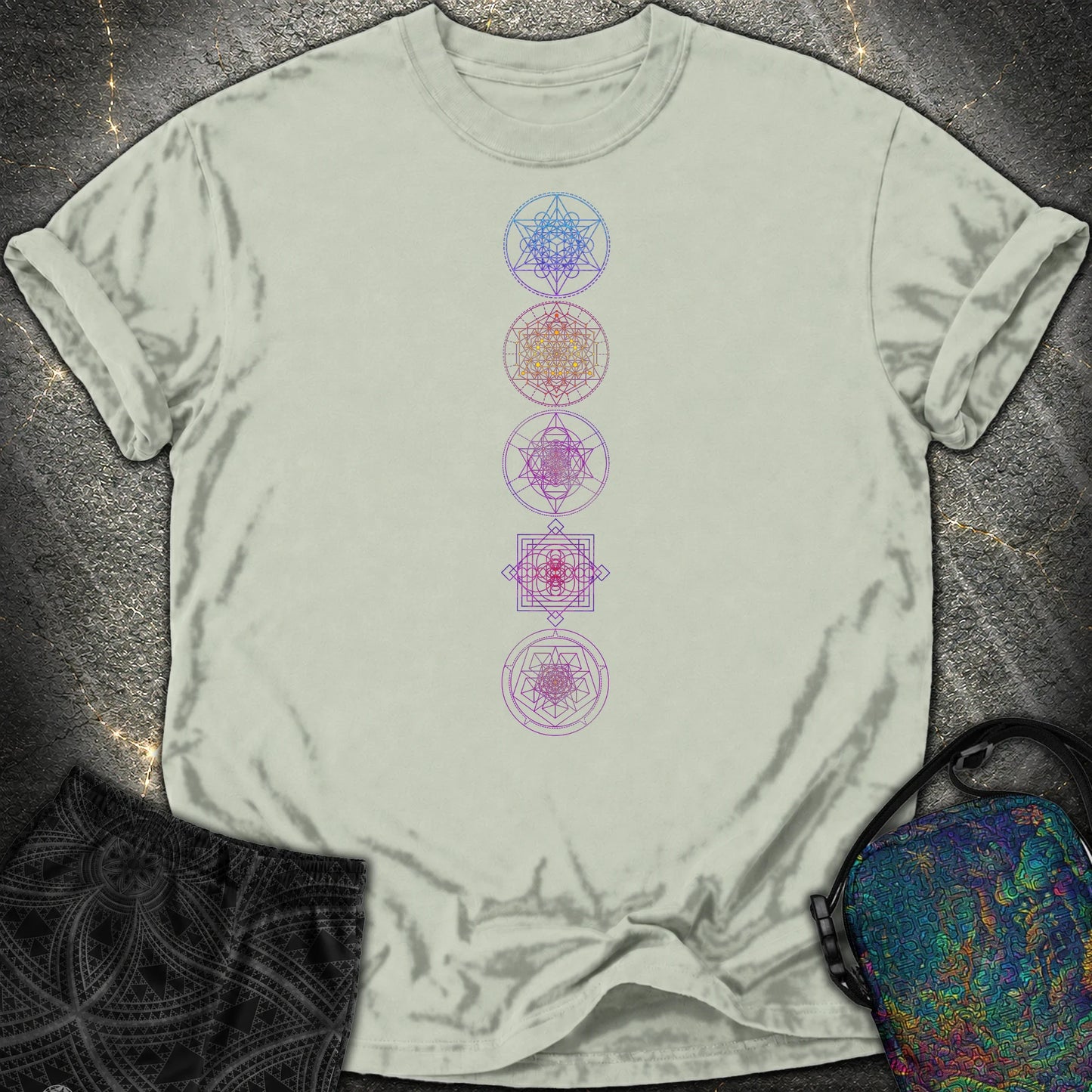Sacred Geometry Comfort T-Shirt - Sacred Geometry Comfort T-Shirt - Bay