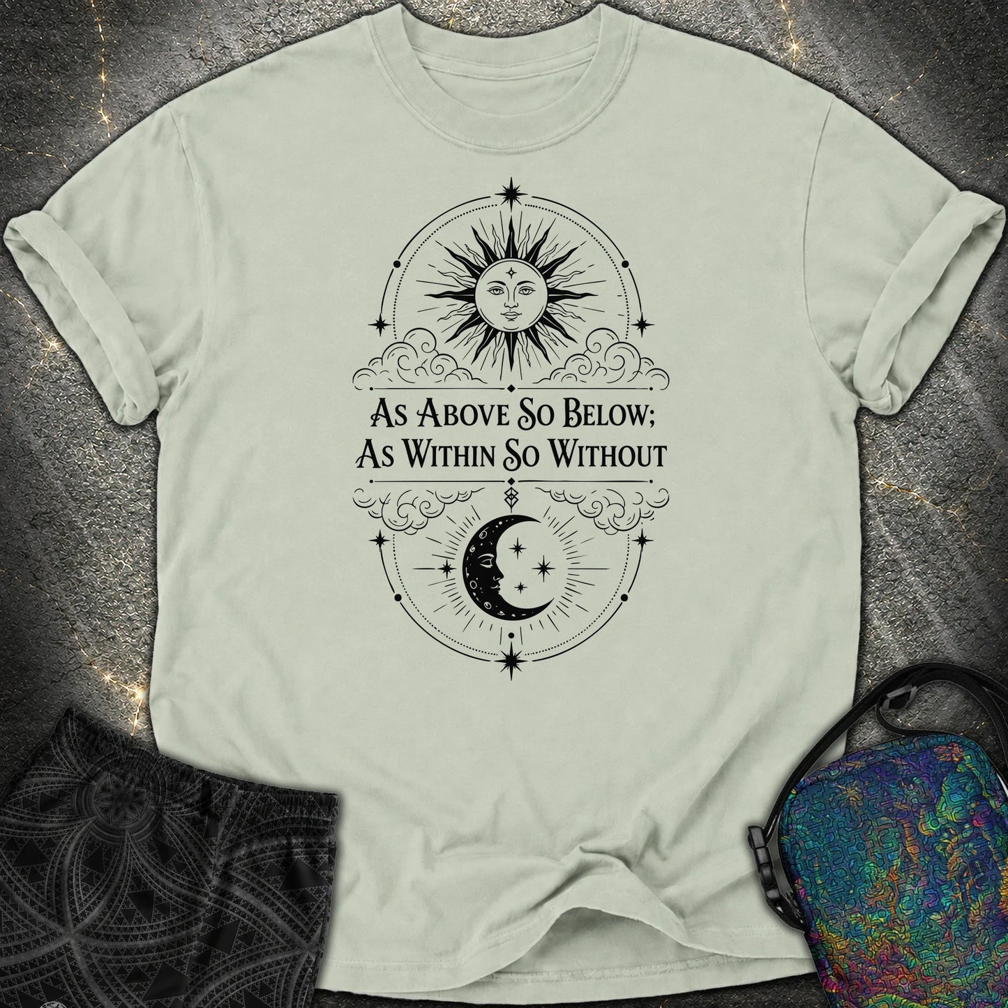 As Above So Below Sun Moon - As Above So Below Sun Moon Comfort T-Shirt - Bay