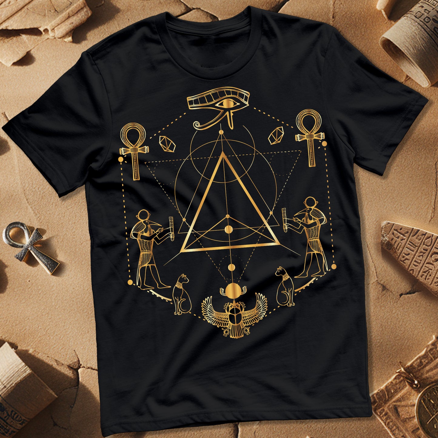 Eye Of Ra Egypt Geometry T-Shirt