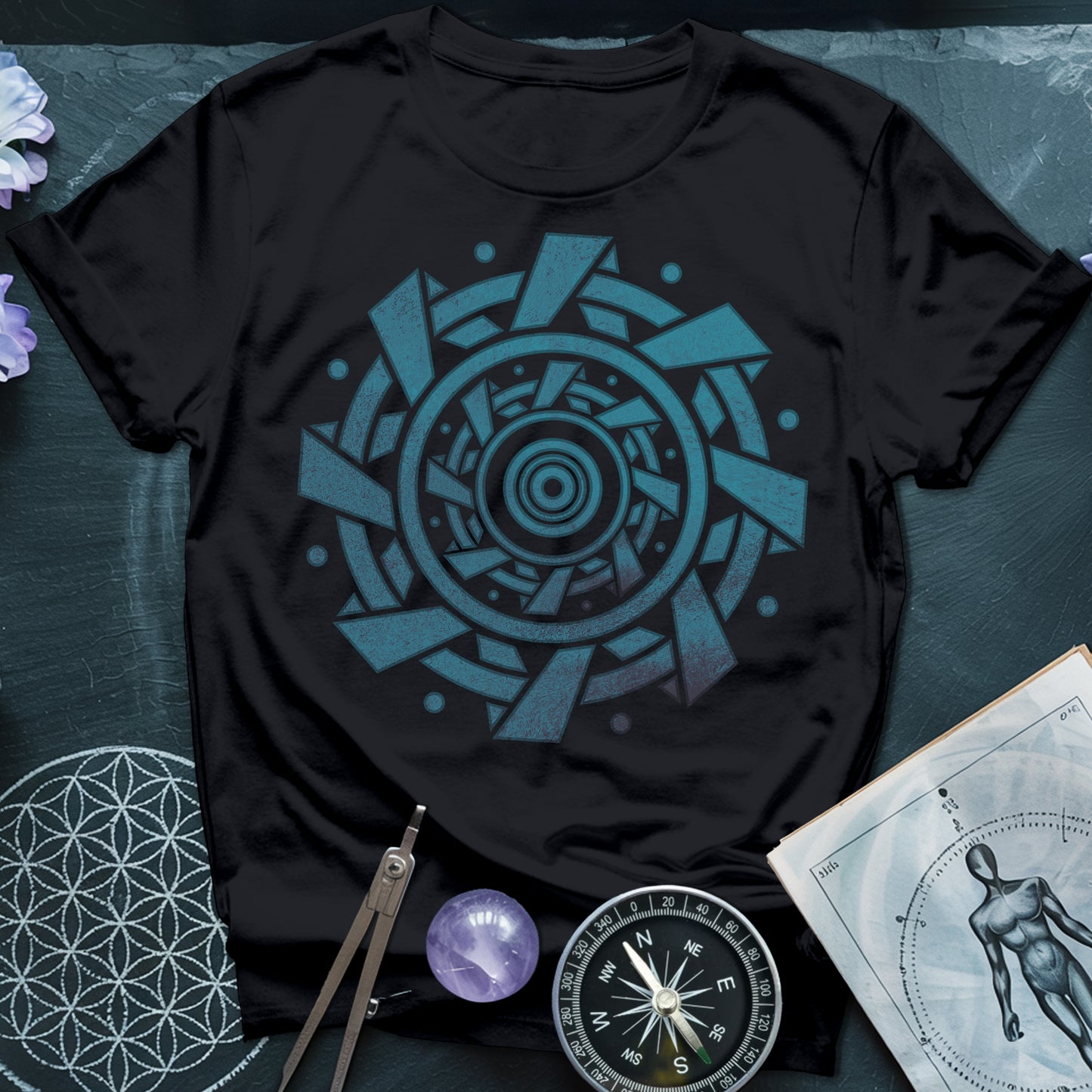 Crop Circle Blue T-Shirt