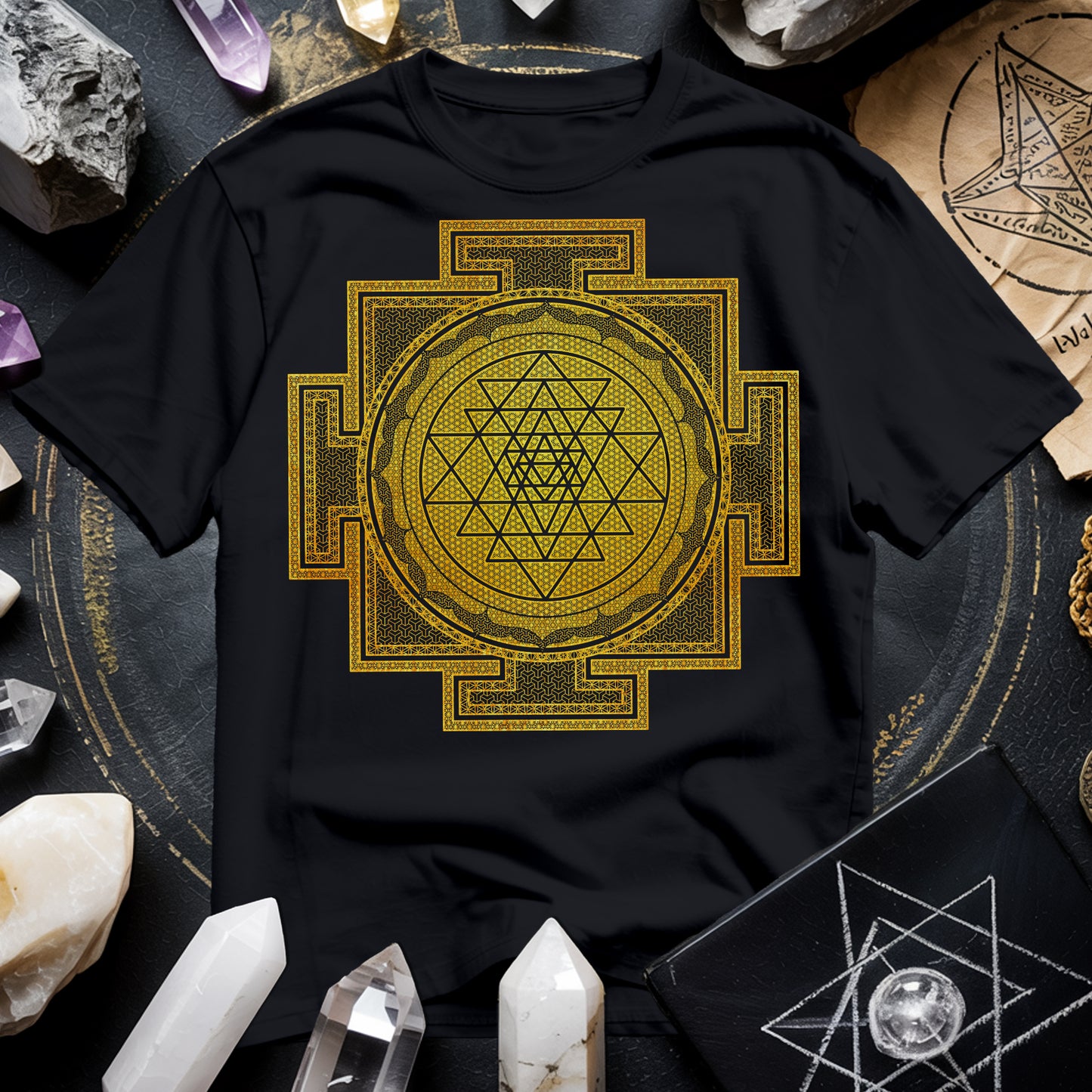 Sri Yantra Intricate Patterns T-Shirt