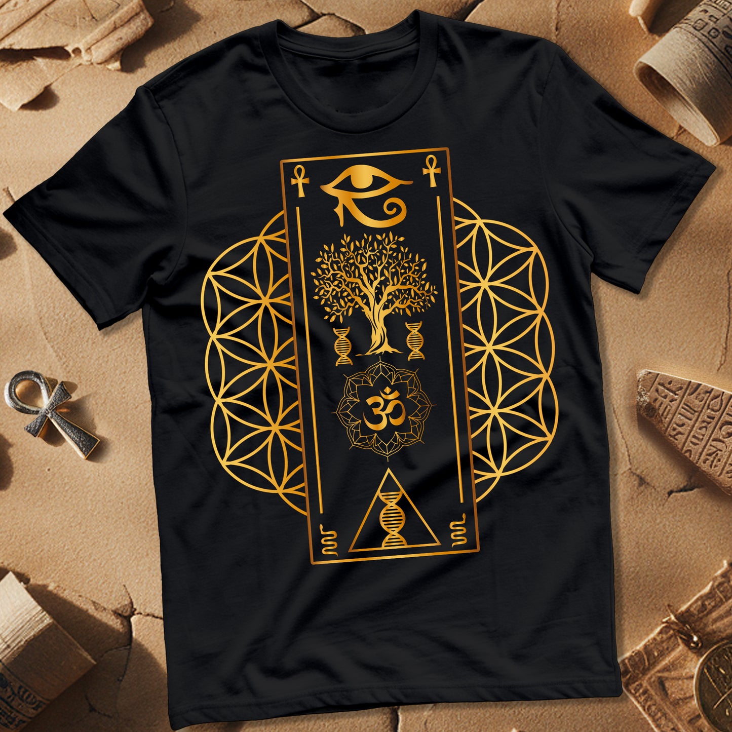 Flower Of Life Horus Egypt T-Shirt