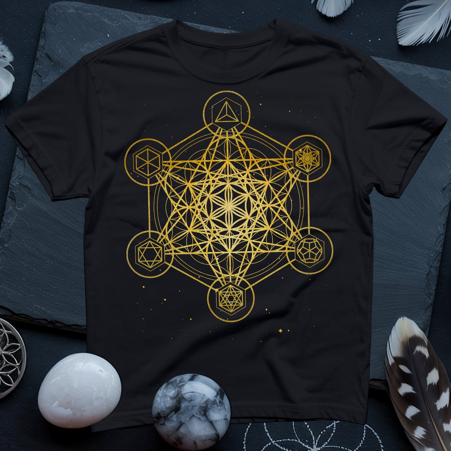 Metatron's Cube Platonic Solids T-Shirt