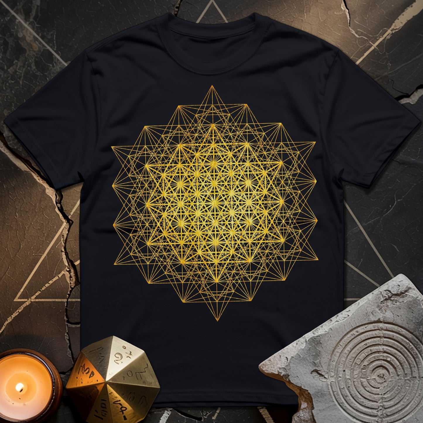 64 Tetrahedron Metatron Grid T-Shirt