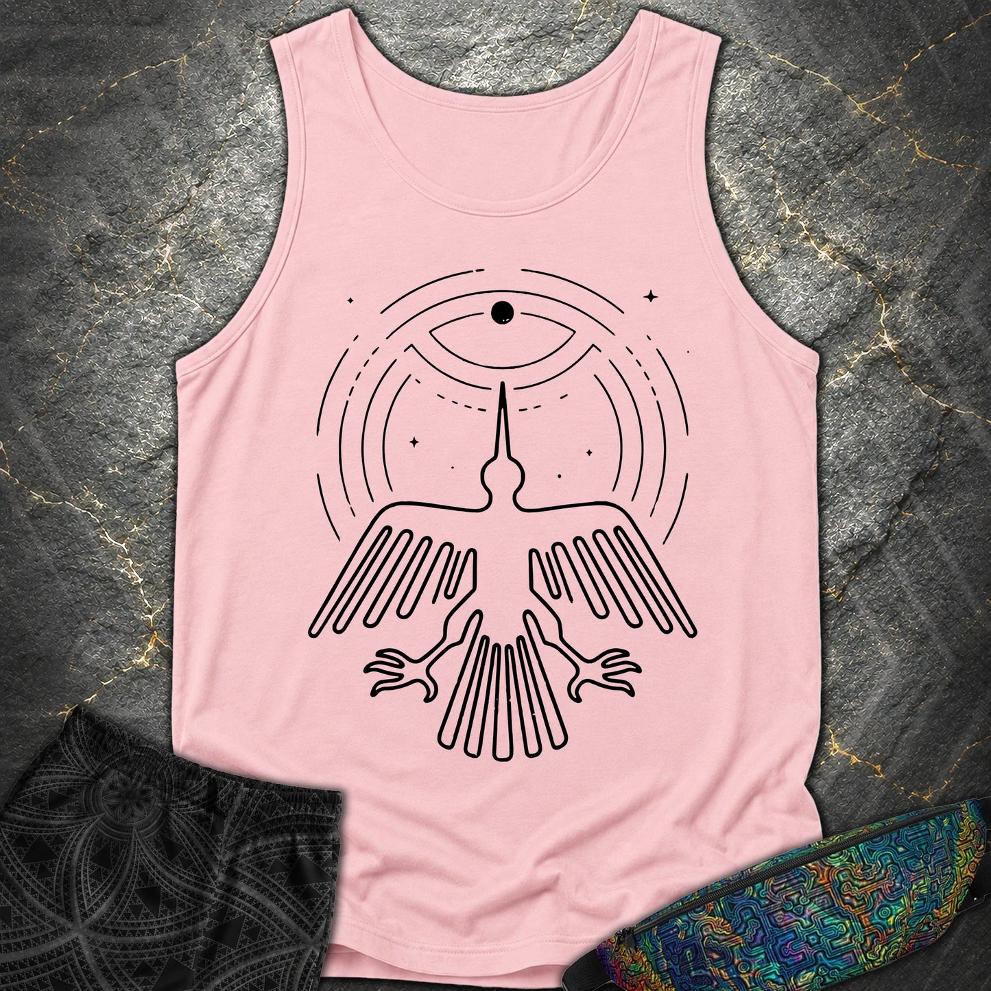 Geoglif Ptaka Biale - Geoglif Ptaka Biale Comfort Tank Top - Blossom
