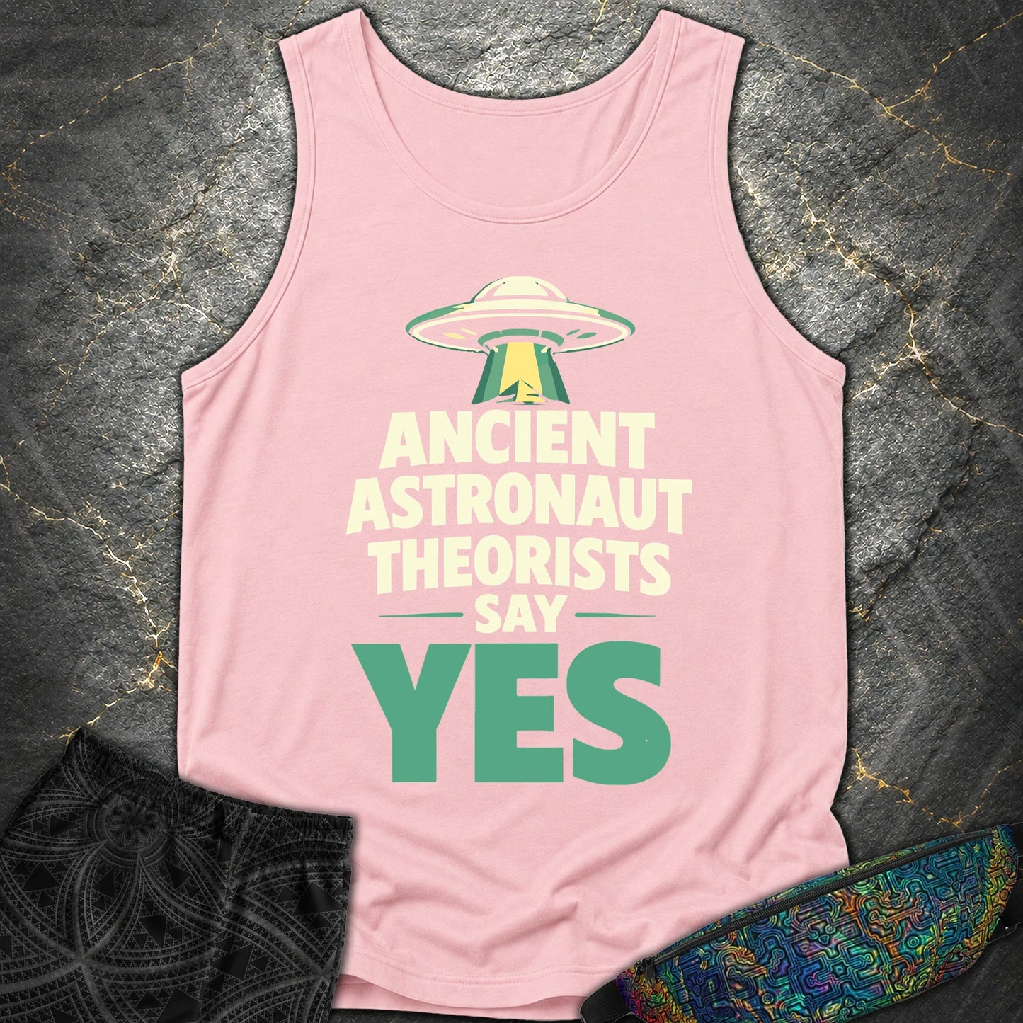 Ancient Astronaut Sey Yes 2 - Ancient Astronaut Sey Yes 2 Comfort Tank Top - Blossom