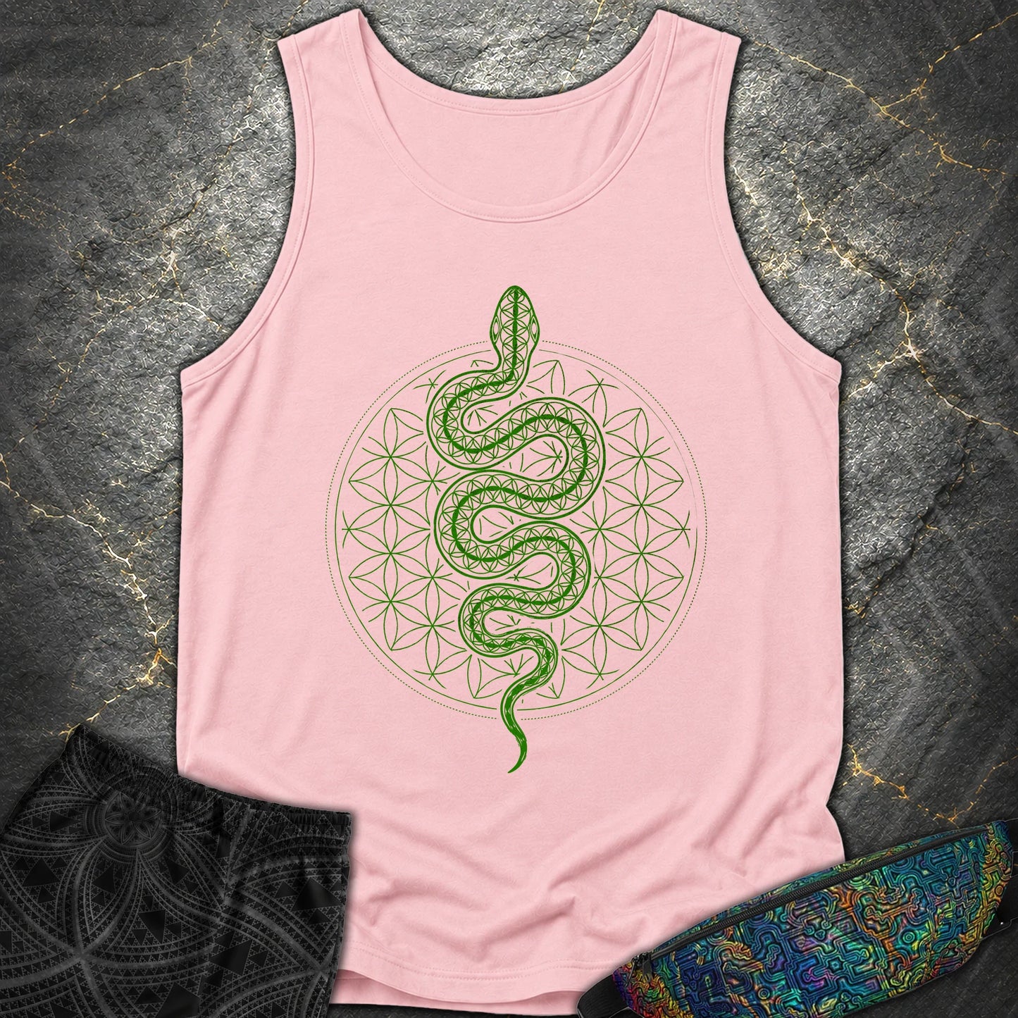 Flower of Life Serpent Comfort Tank Top - Flower of Life Serpent Comfort Tank Top - Blossom