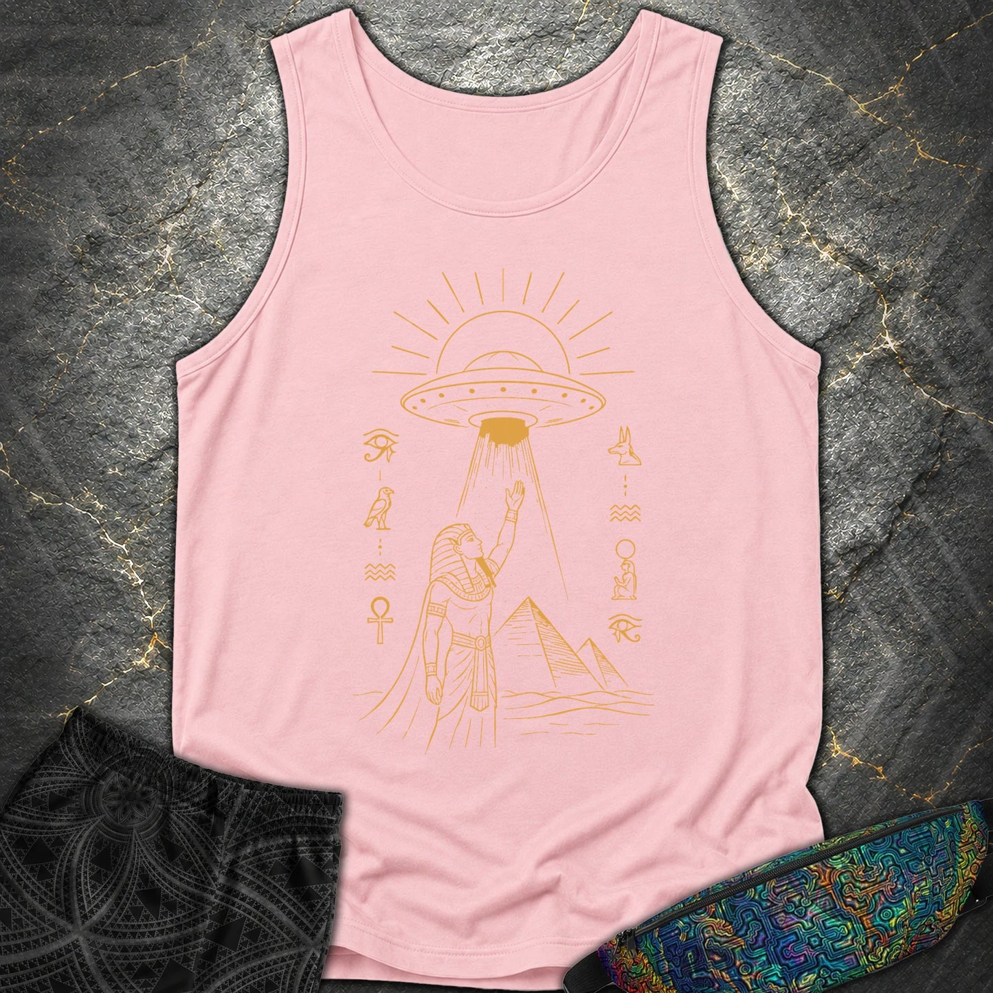 Pharaoh Reaching for the Sky Vessel - Pharaoh Reaching for the Sky Vessel Comfort Tank Top - Blossom