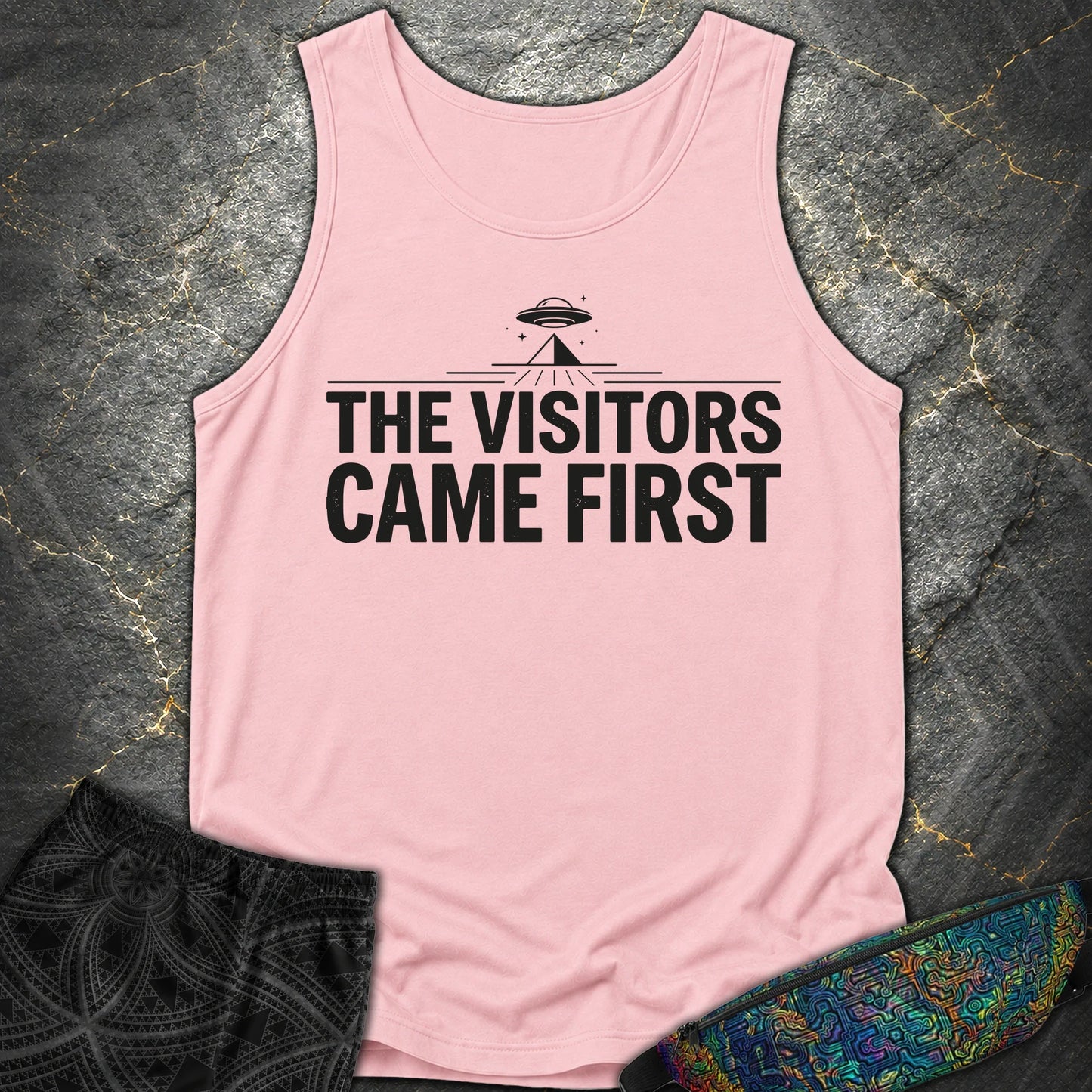 The Visittors Come First Czarne - The Visittors Come First Czarne Comfort Tank Top - Blossom