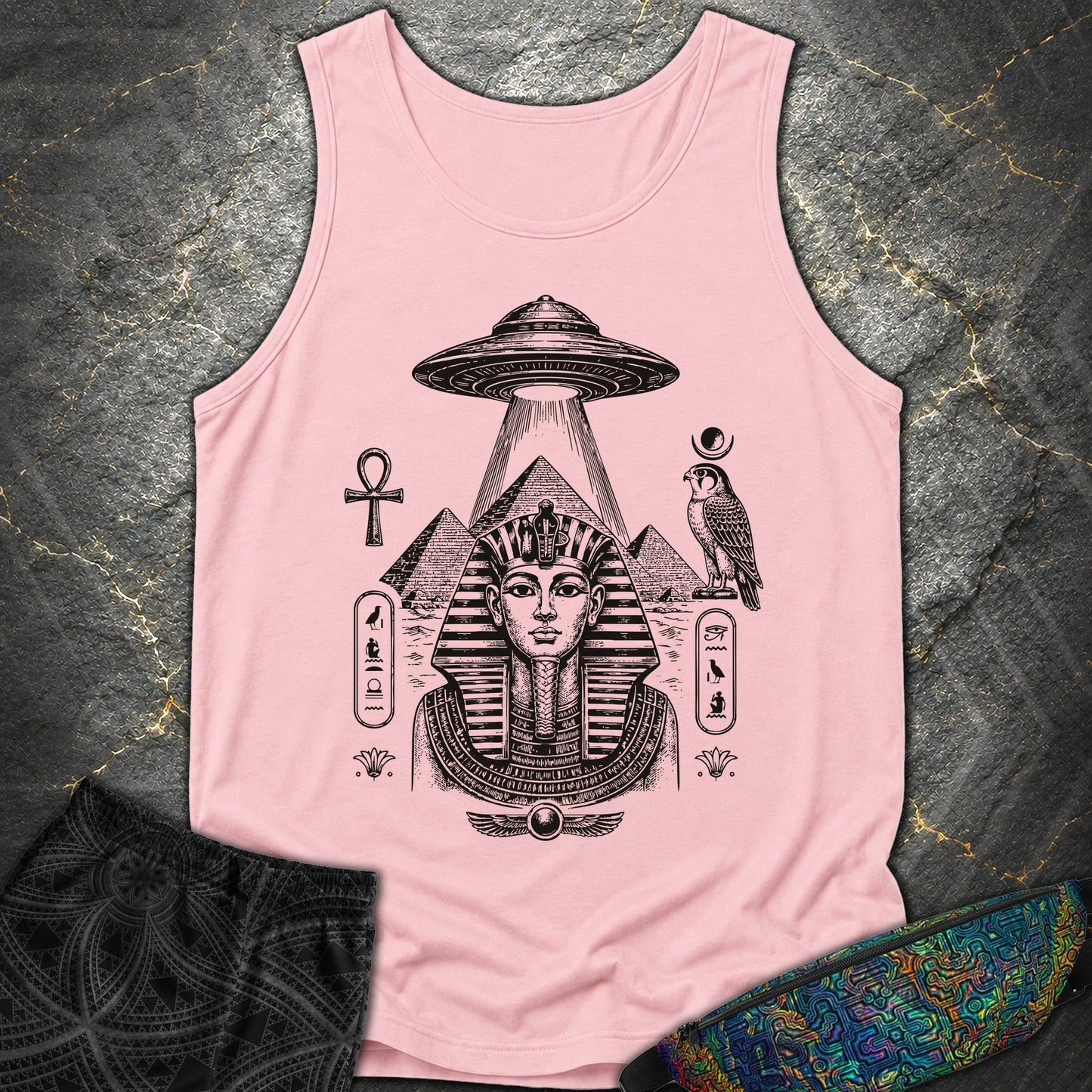 Pharaoh Under the Alien Light - Pharaoh Under the Alien Light Comfort Tank Top - Blossom