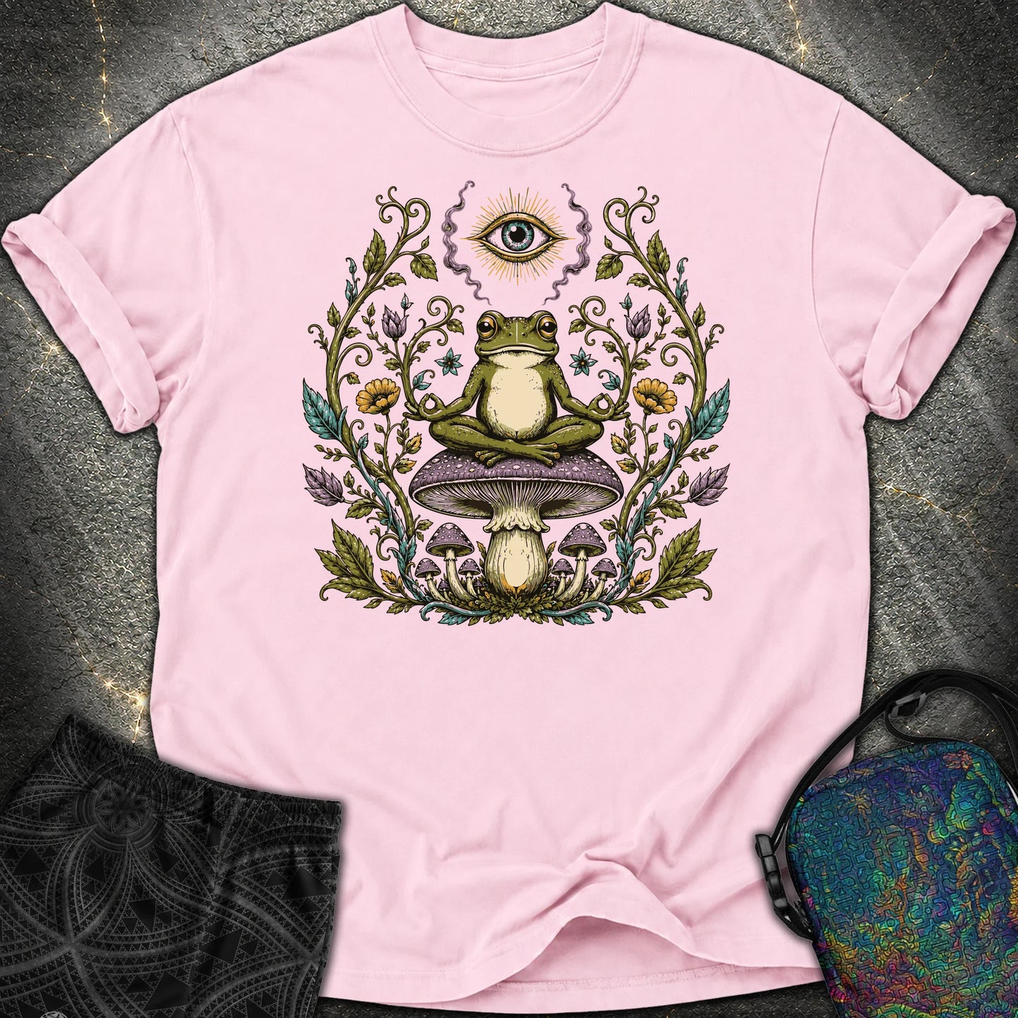 enlightened Frog - enlightened Frog Comfort T-Shirt - Blossom