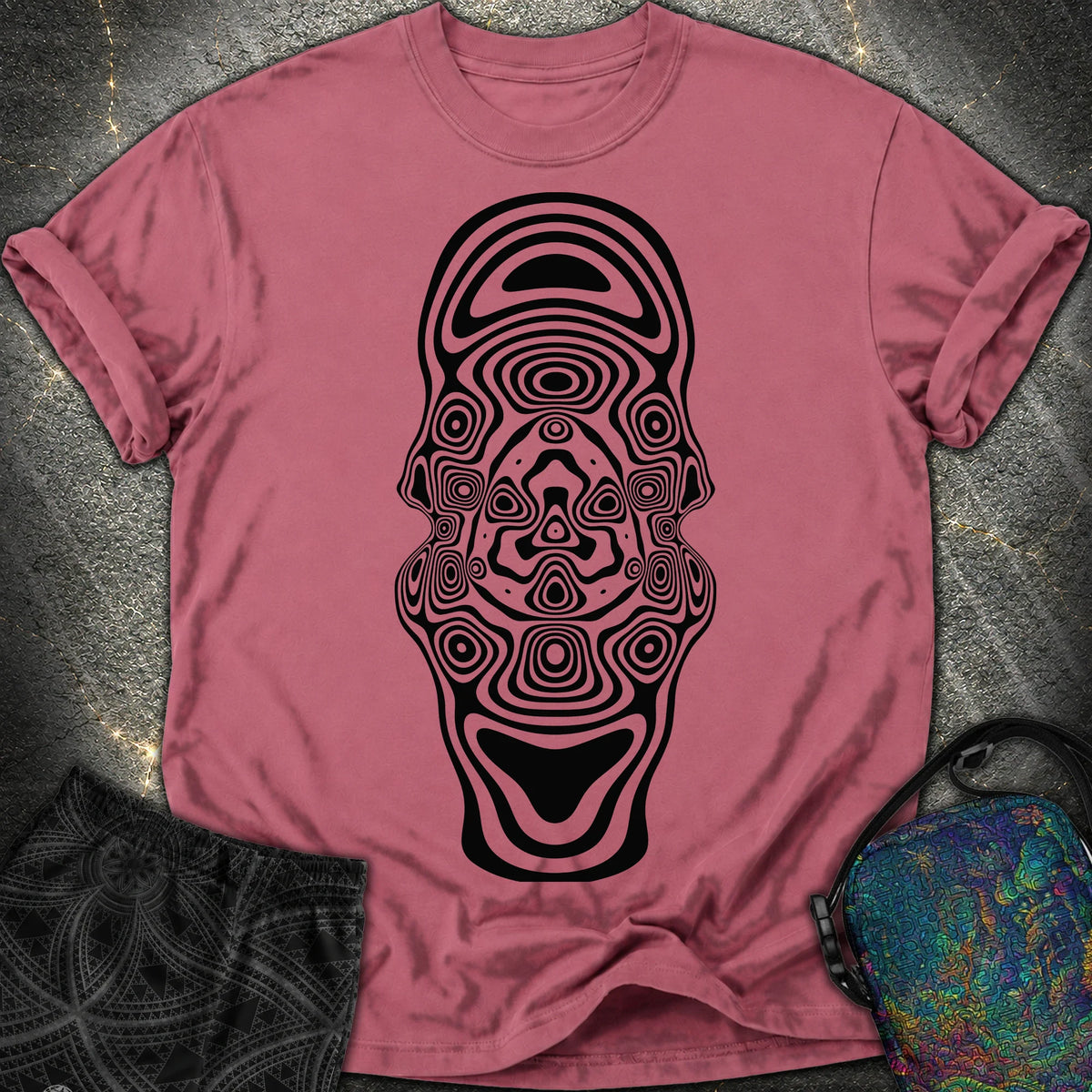 Mind Blown Black Comfort T-Shirt - Mind Blown Black Comfort T-Shirt - Brick