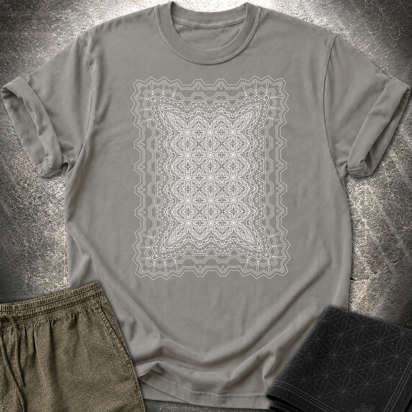 Infinite Geometric Lattice - Infinite Geometric Lattice T-Shirt - Charcoal