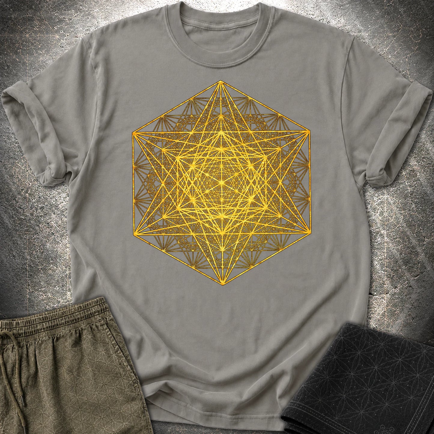 Metatron's Super Cube T-Shirt - Metatron's Super Cube T-Shirt - Charcoal