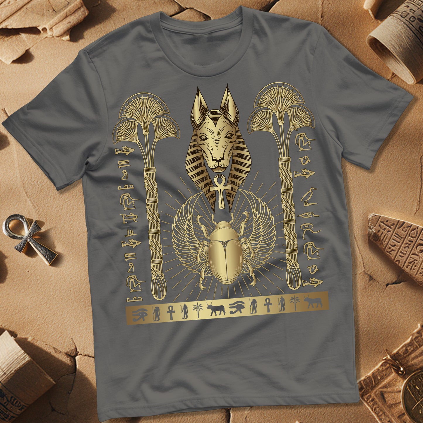 Anubis Ankh Scarab Egypt T-Shirt