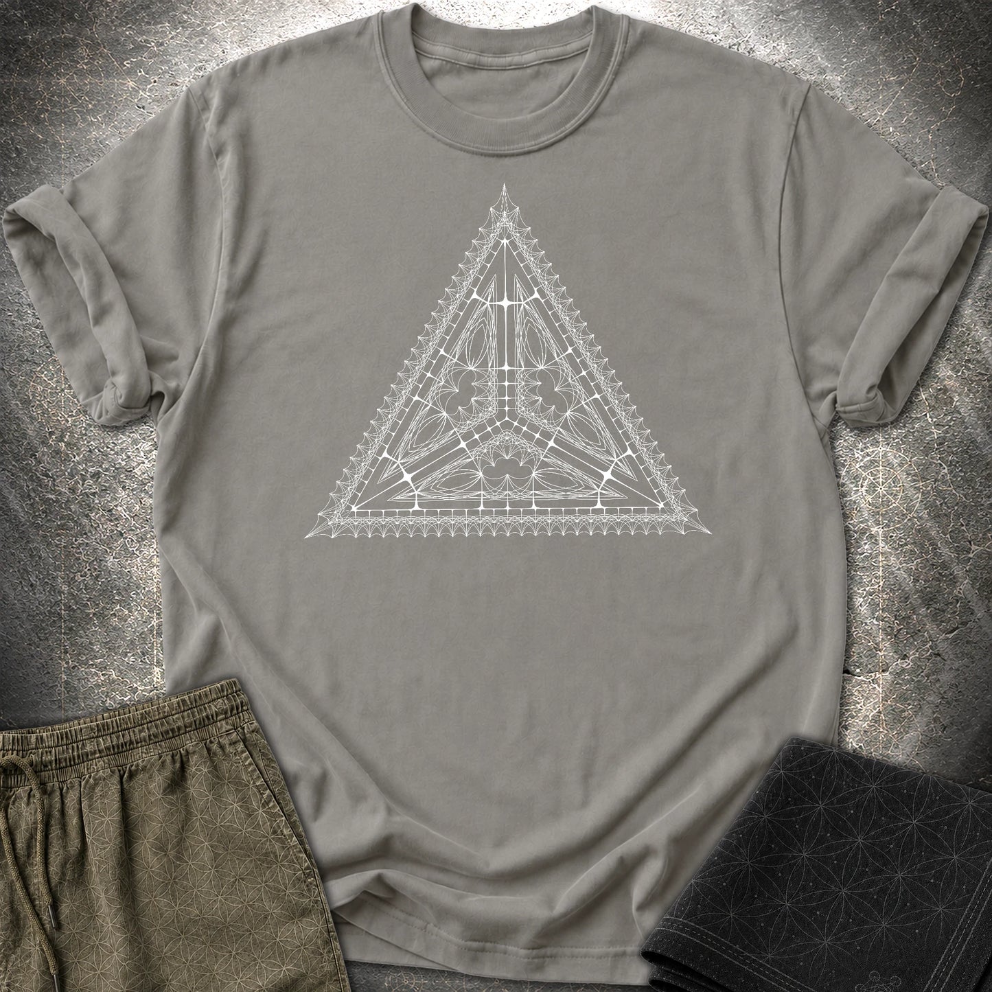 Organic Tetrahedron T-Shirt - Organic Tetrahedron T-Shirt - Charcoal