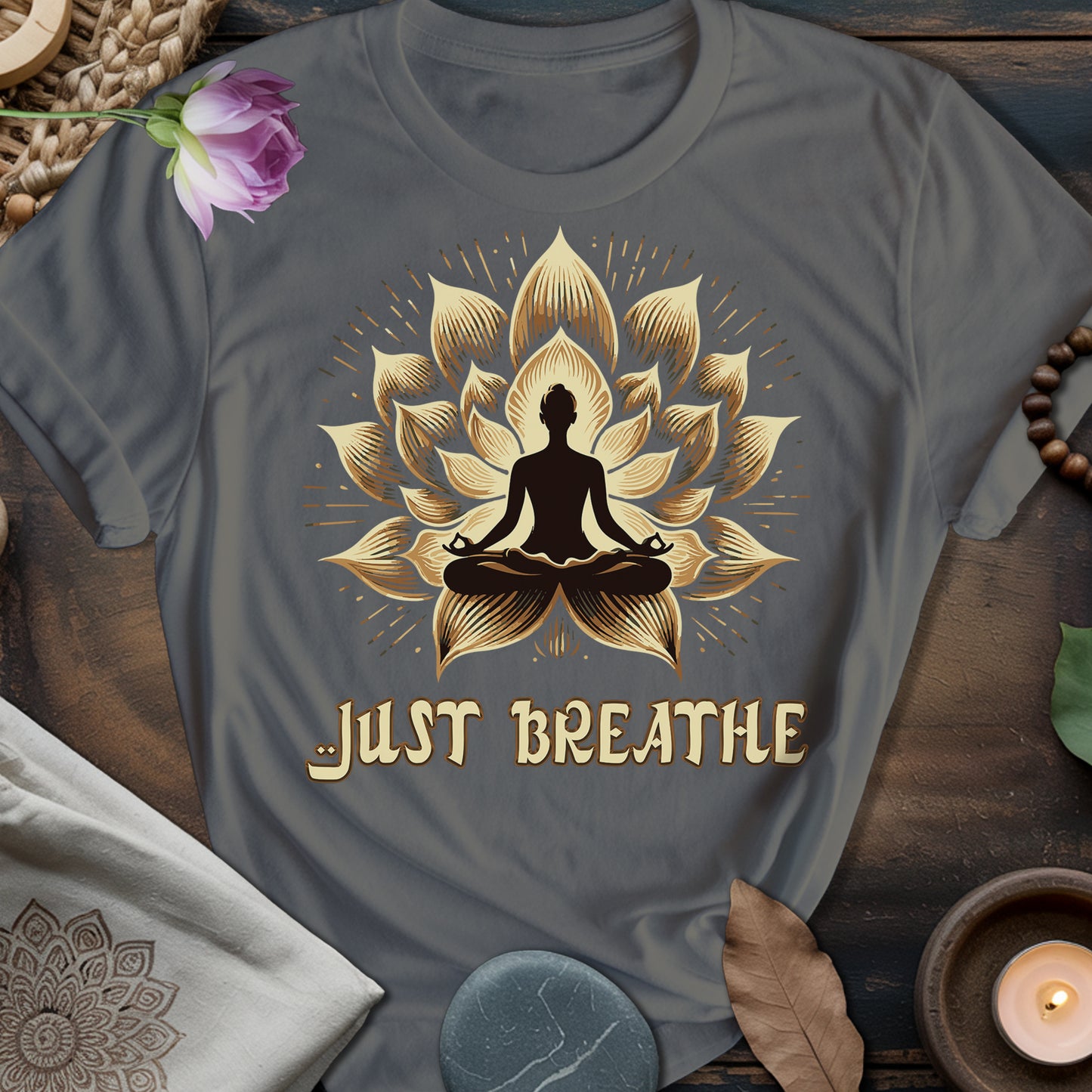 Just Breath Yoga Lotus T-Shirt