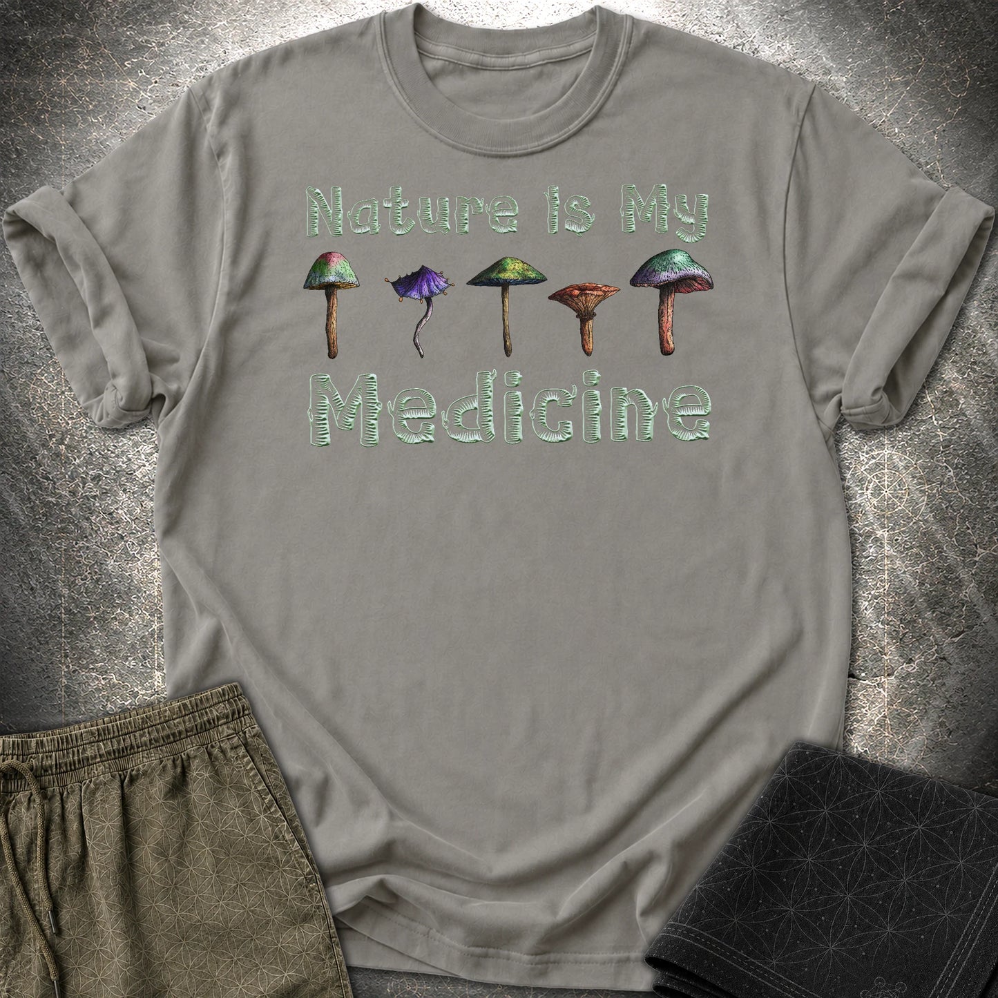 Nature Is My Medicine T-Shirt - Nature Is My Medicine T-Shirt - Charcoal