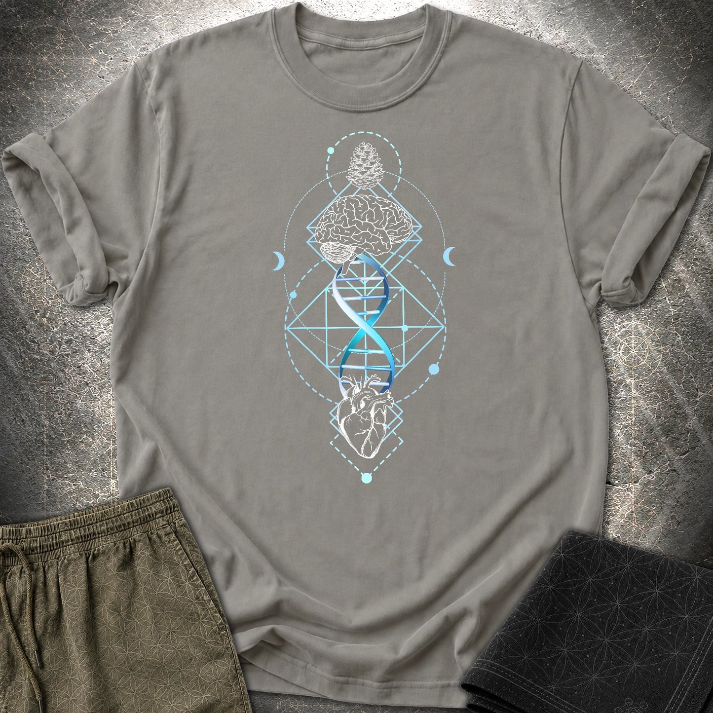 Brain Heart Coherence T-Shirt - Brain Heart Coherence T-Shirt - Charcoal