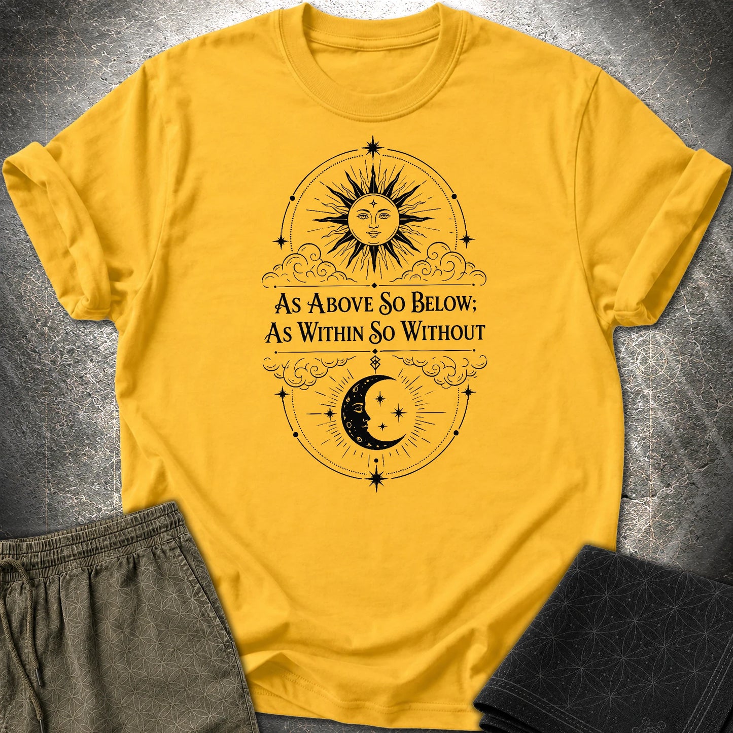 As Above So Below Sun Moon - As Above So Below Sun Moon T-Shirt - Daisy