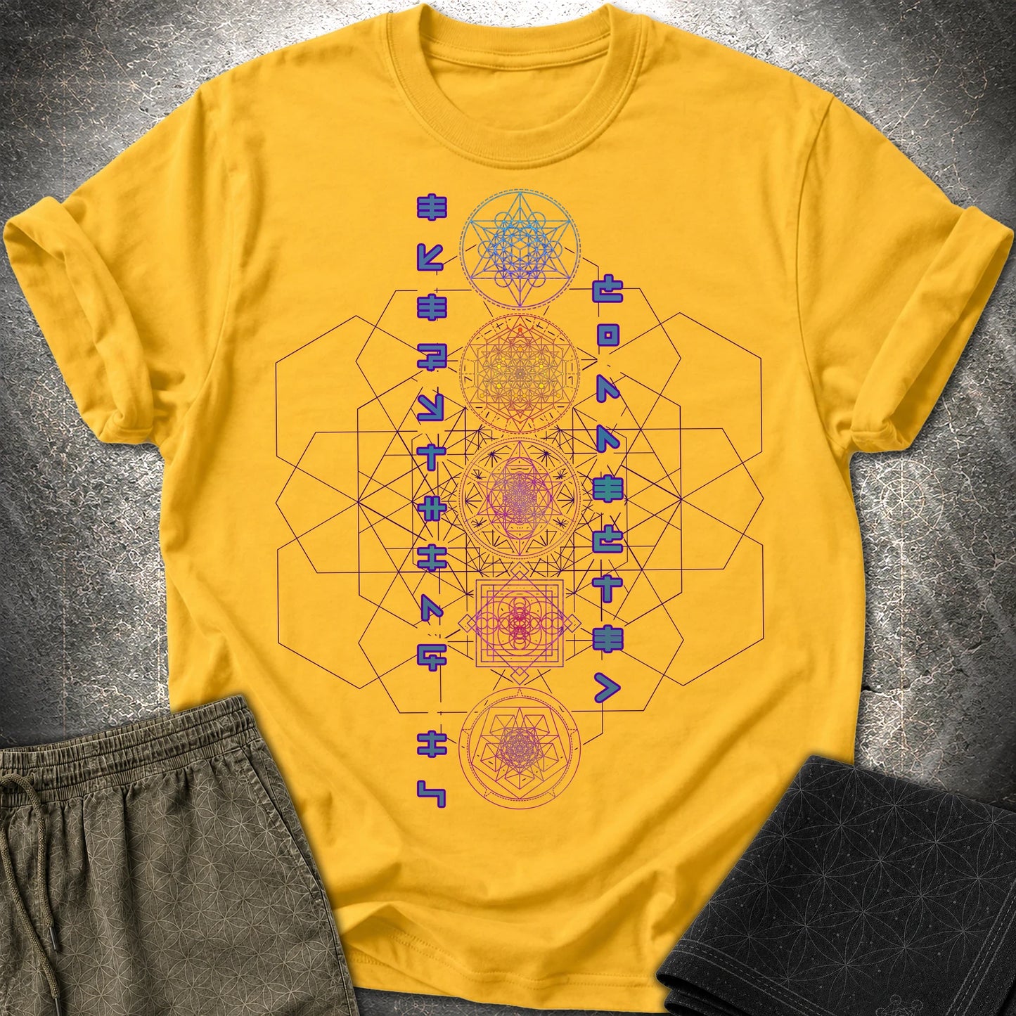 Everything Is Connected Sacred Geometry T-Shirt - Everything Is Connected Sacred Geometry T-Shirt - Daisy