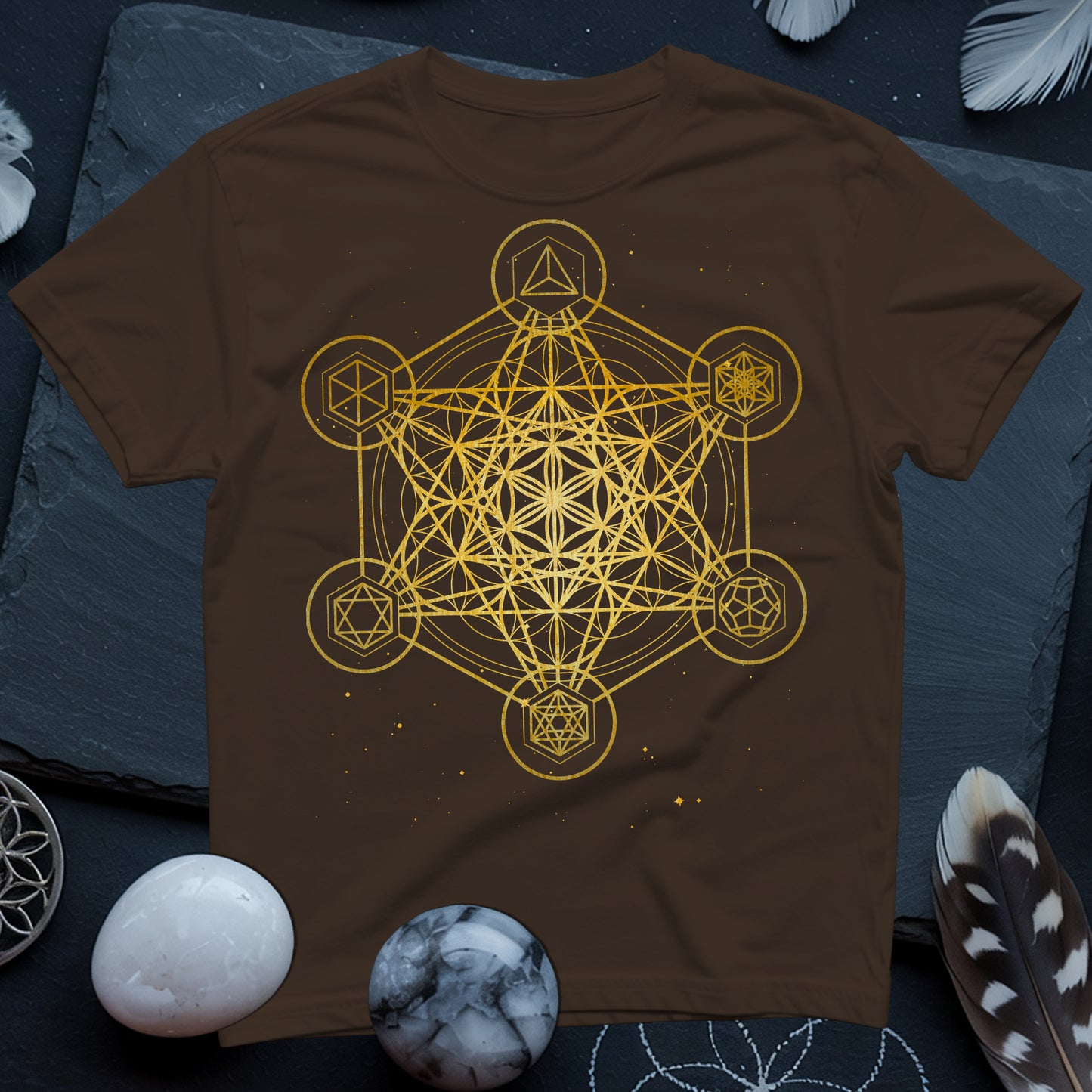 Metatron's Cube Platonic Solids T-Shirt