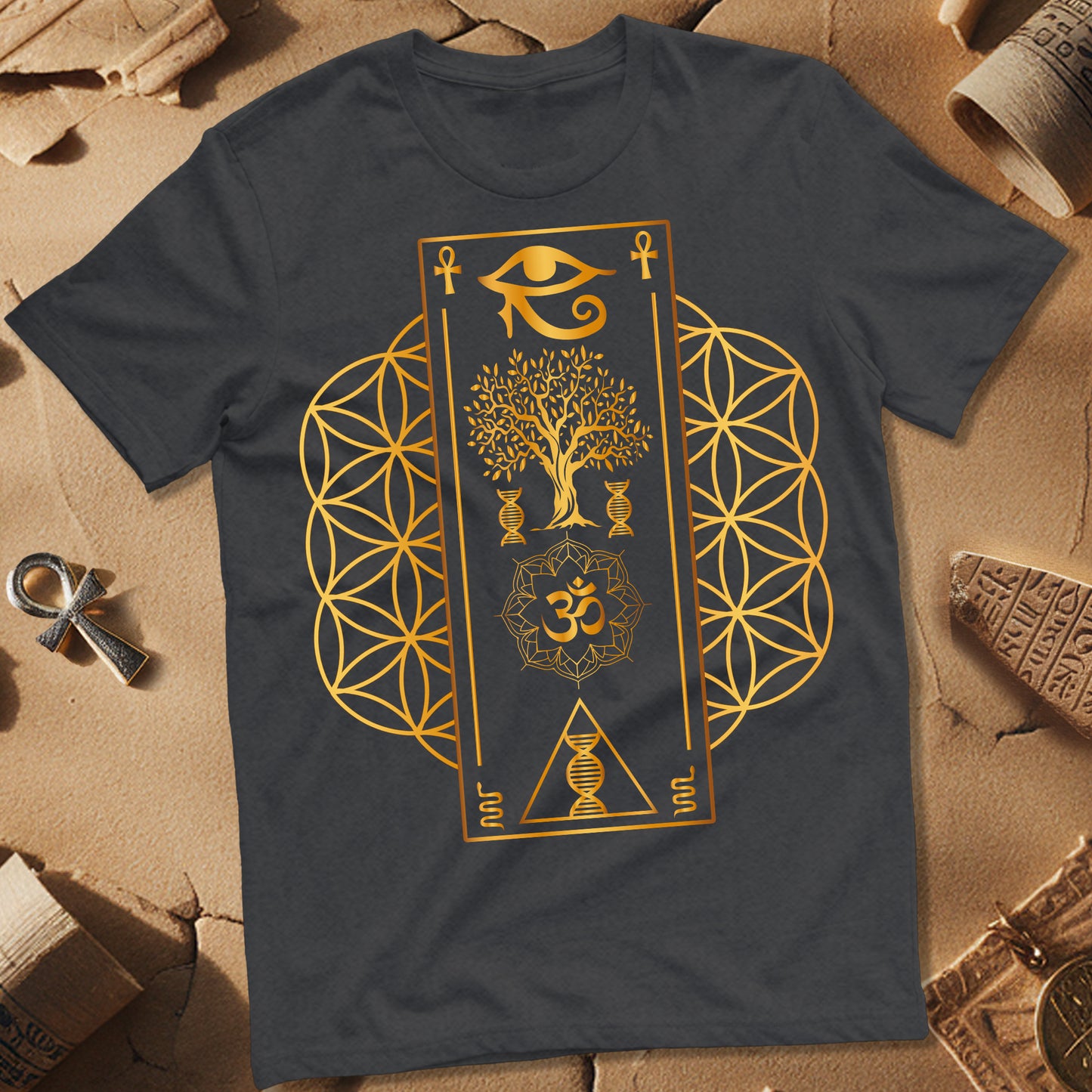 Flower Of Life Horus Egypt T-Shirt