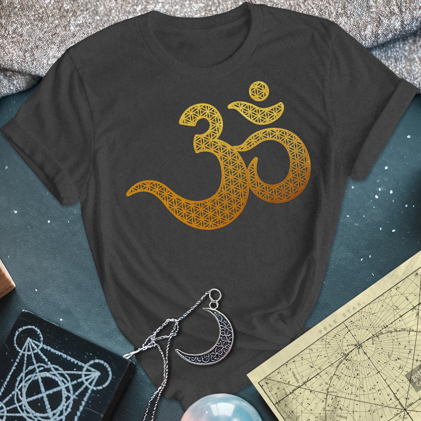 Ohm Flower Of Life Pattern T-Shirt