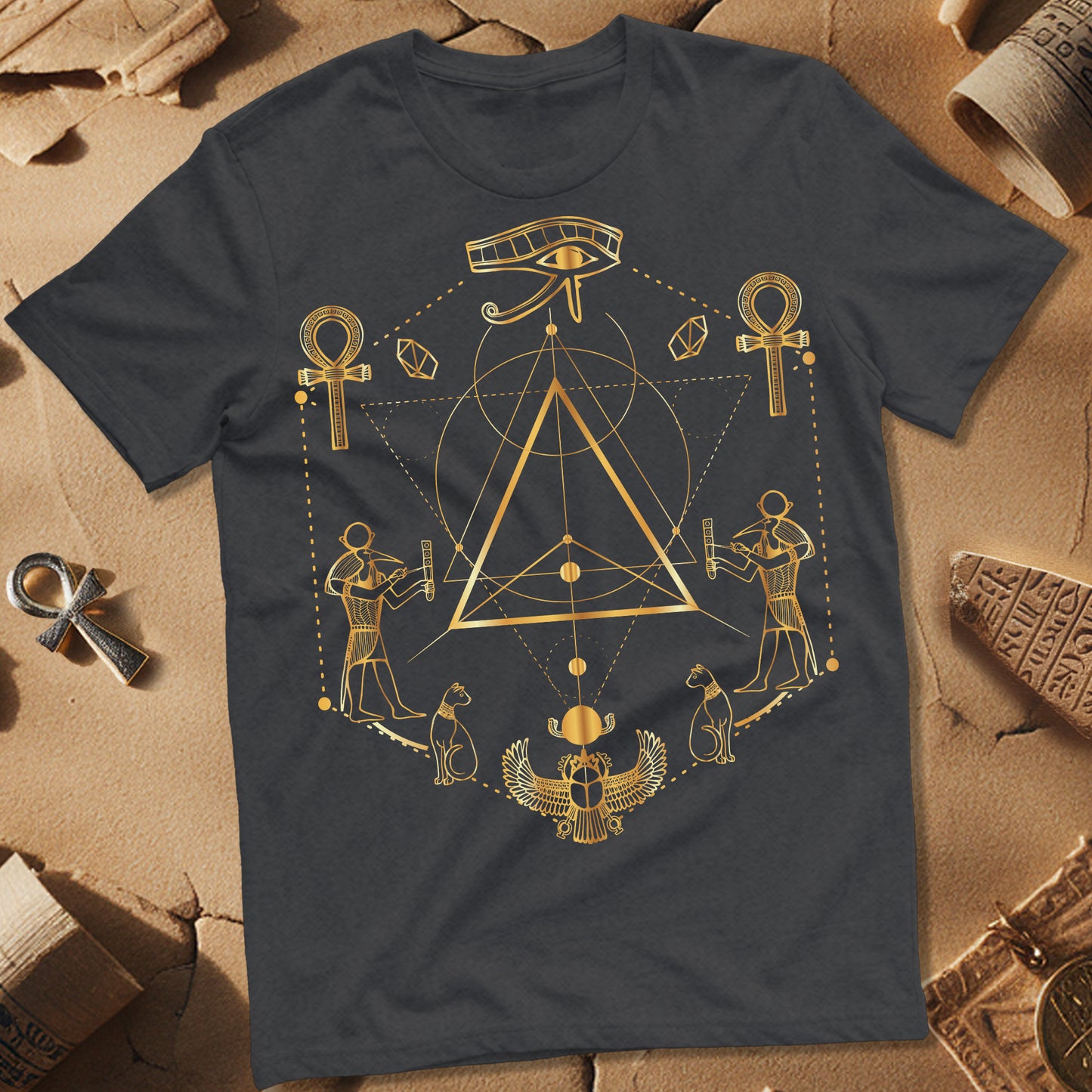 Eye Of Ra Egypt Geometry T-Shirt
