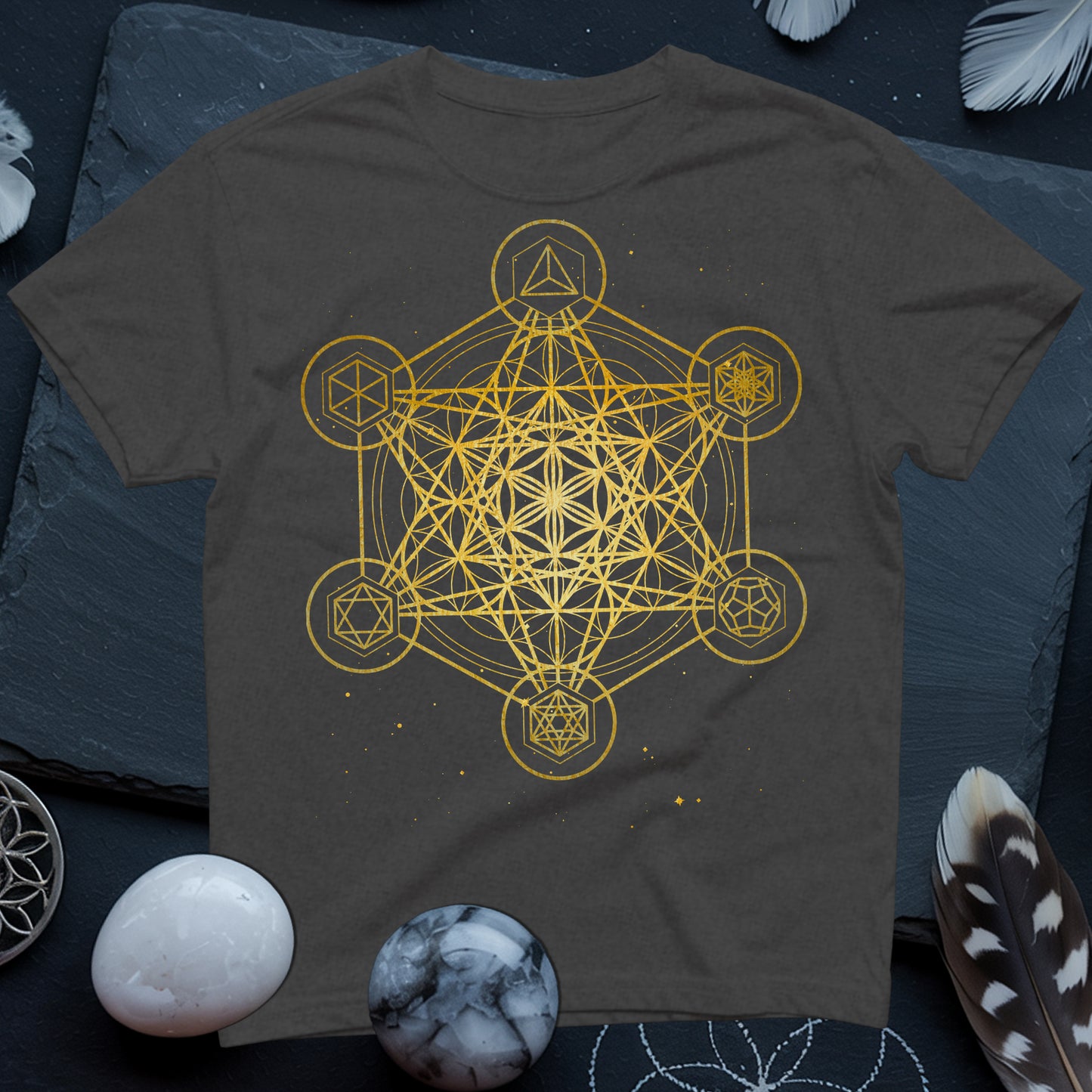 Metatron's Cube Platonic Solids T-Shirt