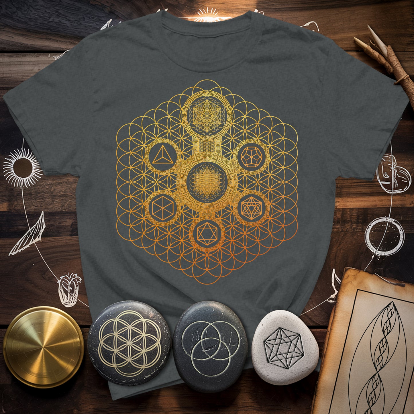 Metatron's Platonic Solids T-Shirt
