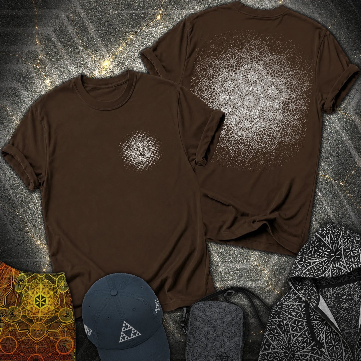 Growth Organic Cube 2 Sided T-Shirt - Growth Organic Cube 2 Sided T-Shirt - Dark Chocolate
