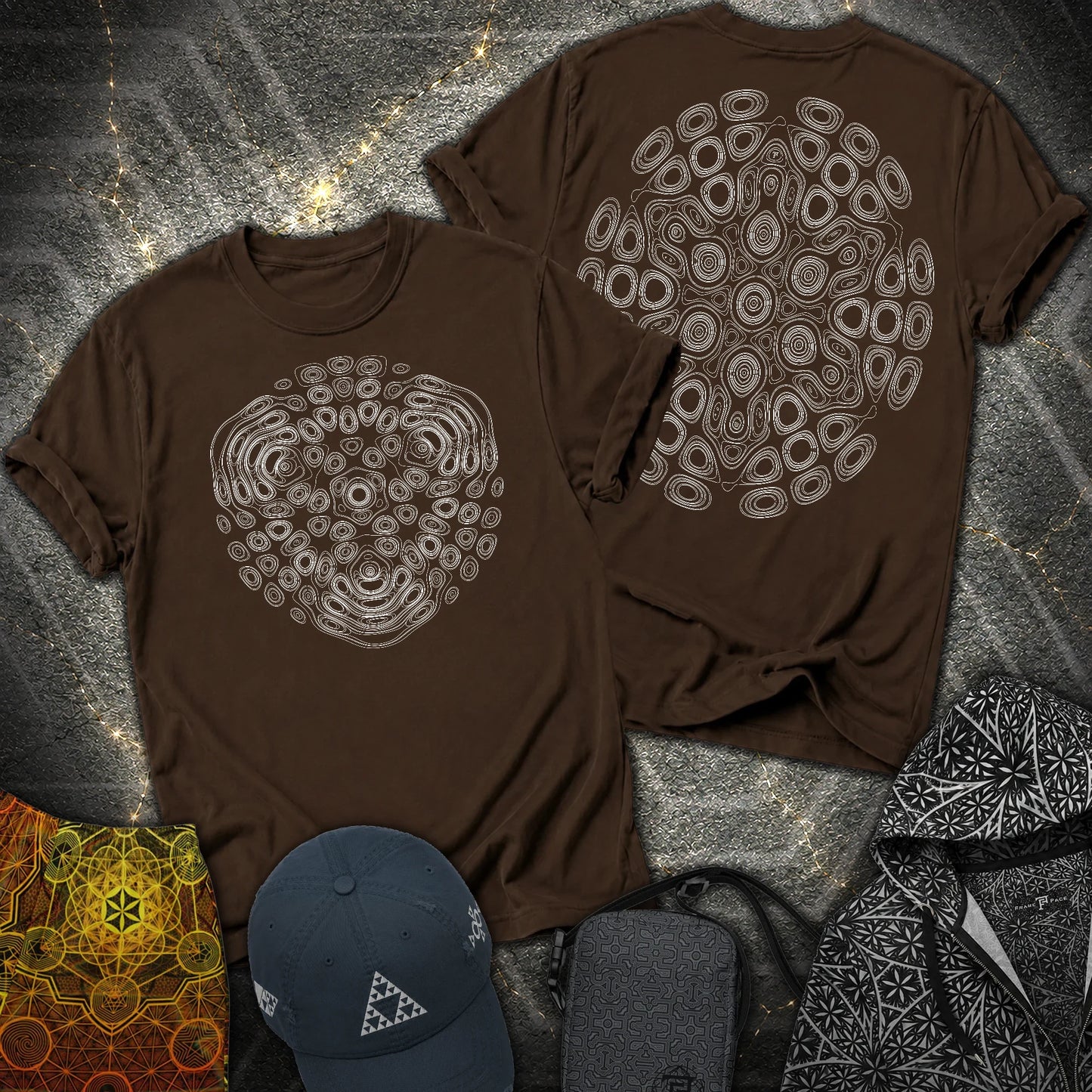 The Observers From Beyond 2 Sided T-Shirt - The Observers From Beyond 2 Sided T-Shirt - Dark Chocolate