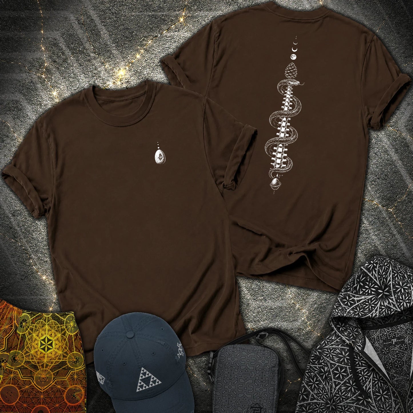 Sacred Coil - Sacred Coil 2 Sided T-Shirt - Dark Chocolate