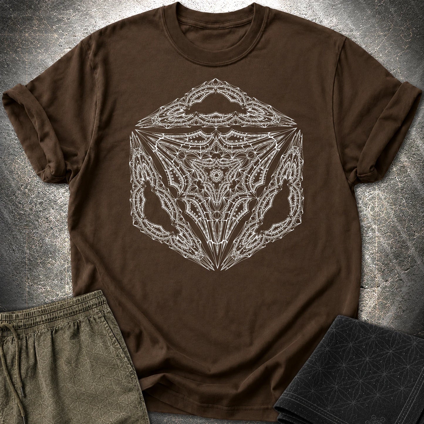 Organic Octahedron T-Shirt - Organic Octahedron T-Shirt - Dark Chocolate
