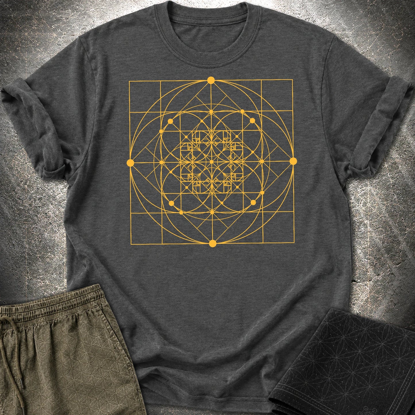 Phi Spirals T-Shirt - Phi Spirals T-Shirt - Dark Heather Grey