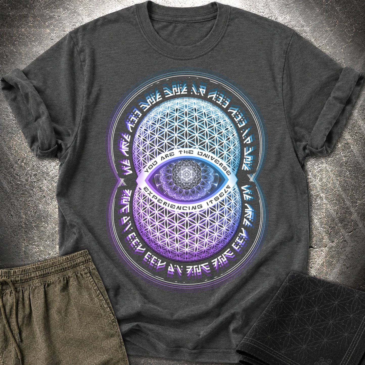 Alan Watts You Are The Universe T-Shirt - Alan Watts You Are The Universe T-Shirt - Dark Heather Grey