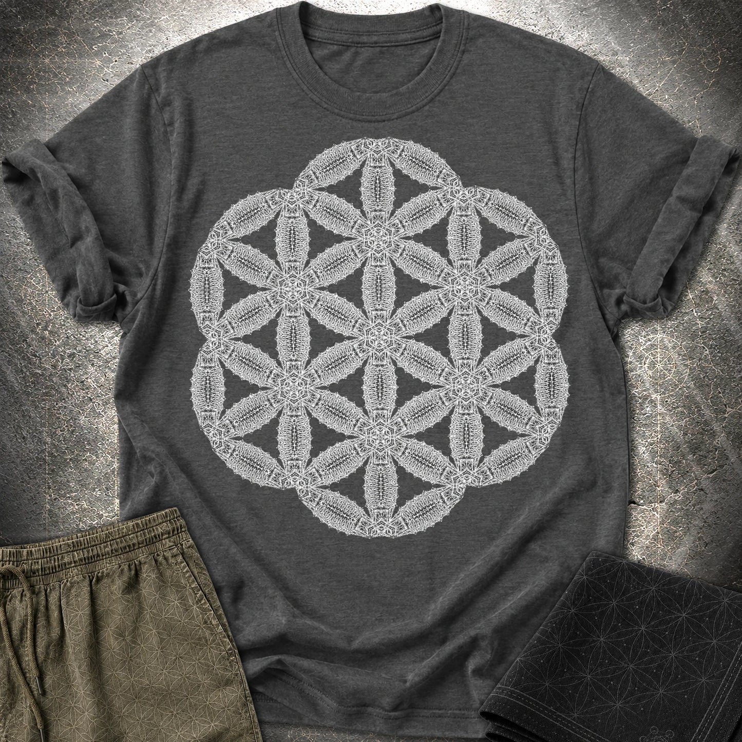 Organic Seed Of Life T-Shirt - Organic Seed Of Life T-Shirt - Dark Heather Grey