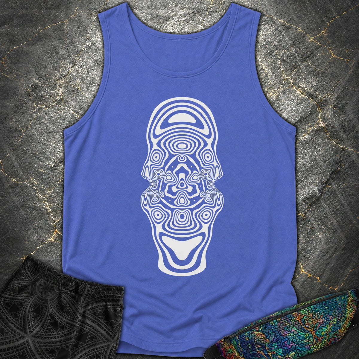 Mind Blown Comfort Tank Top - Mind Blown Comfort Tank Top - Flo Blue
