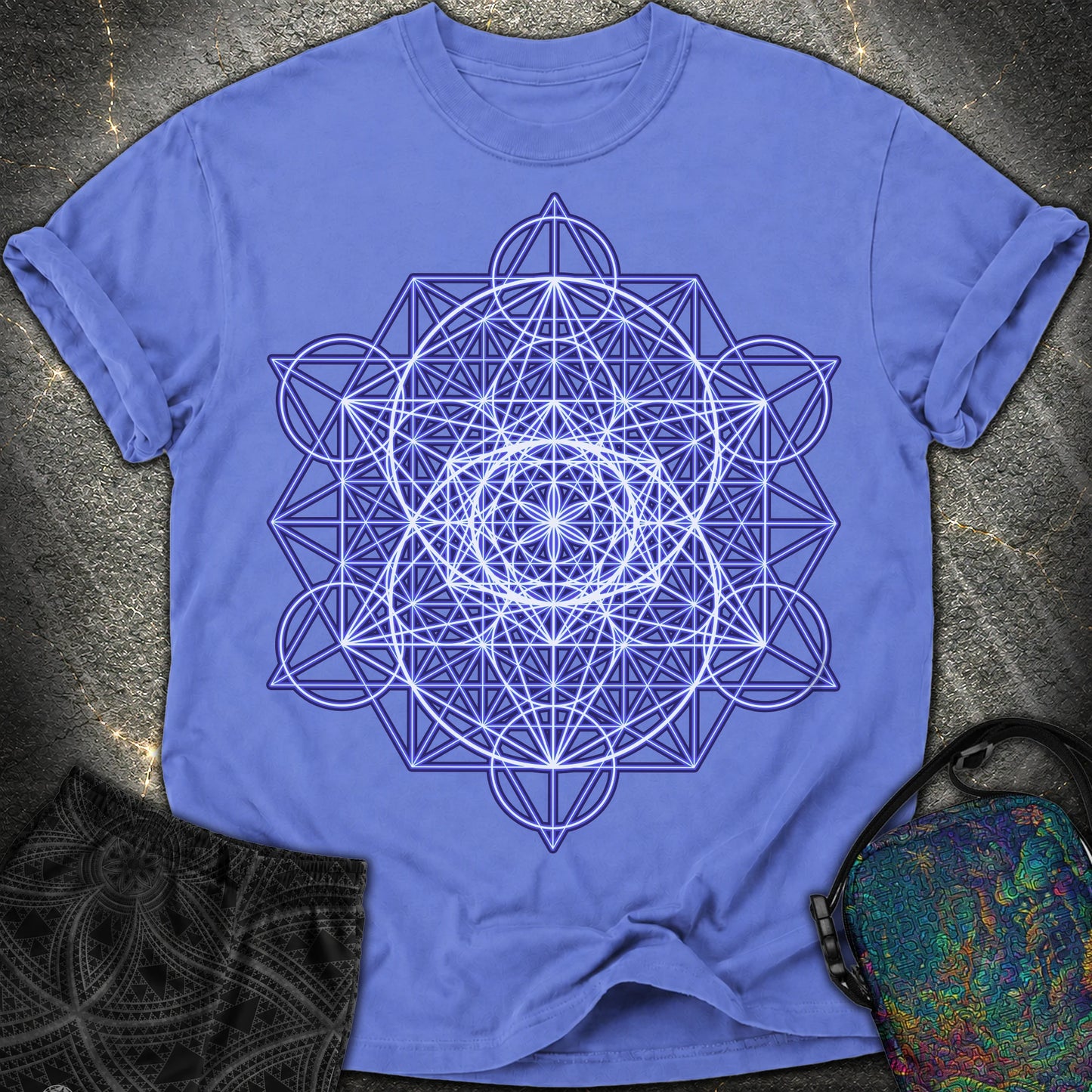Vesica Eye Of The Universe - Vesica Eye Of The Universe Comfort T-Shirt - Flo Blue