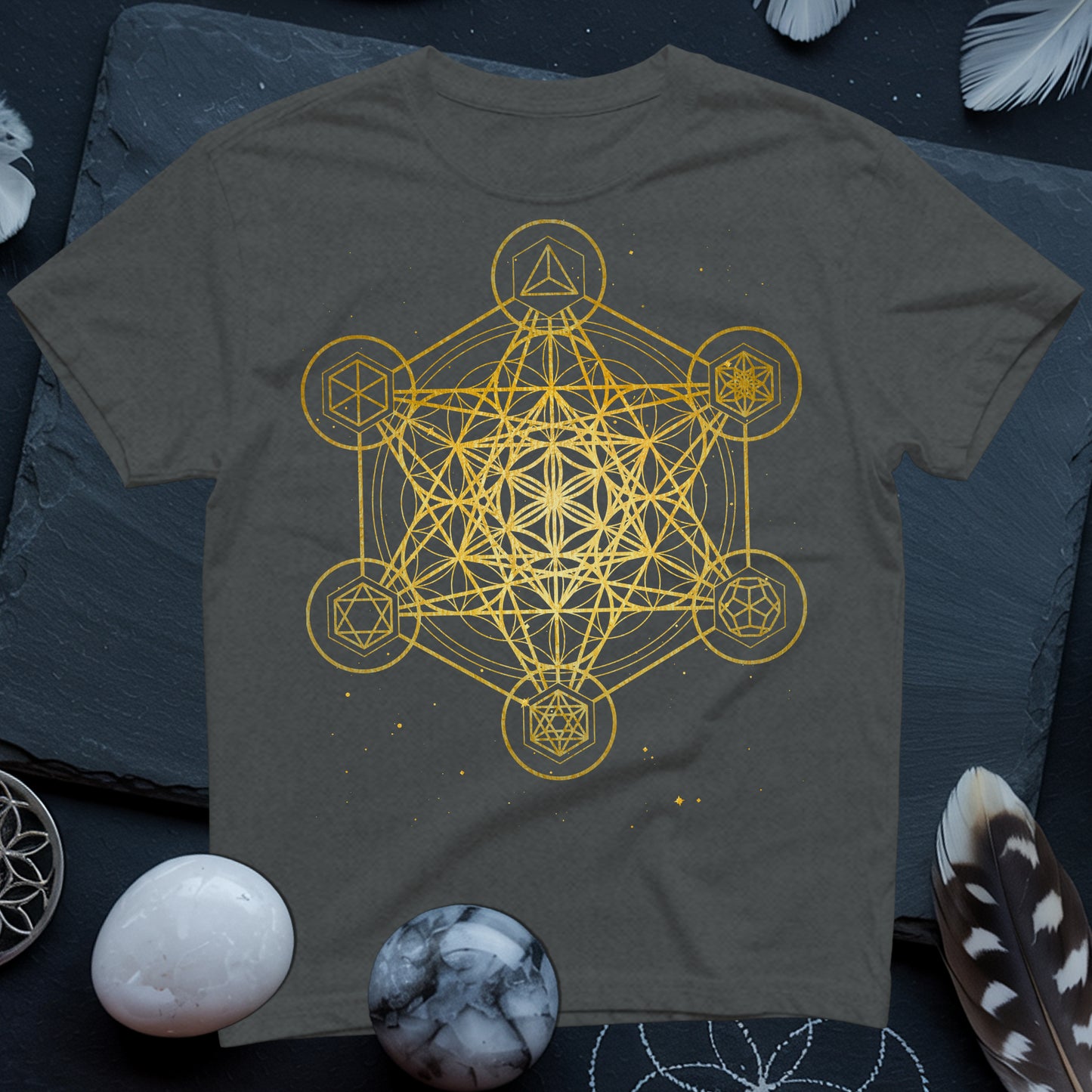Metatron's Cube Platonic Solids T-Shirt