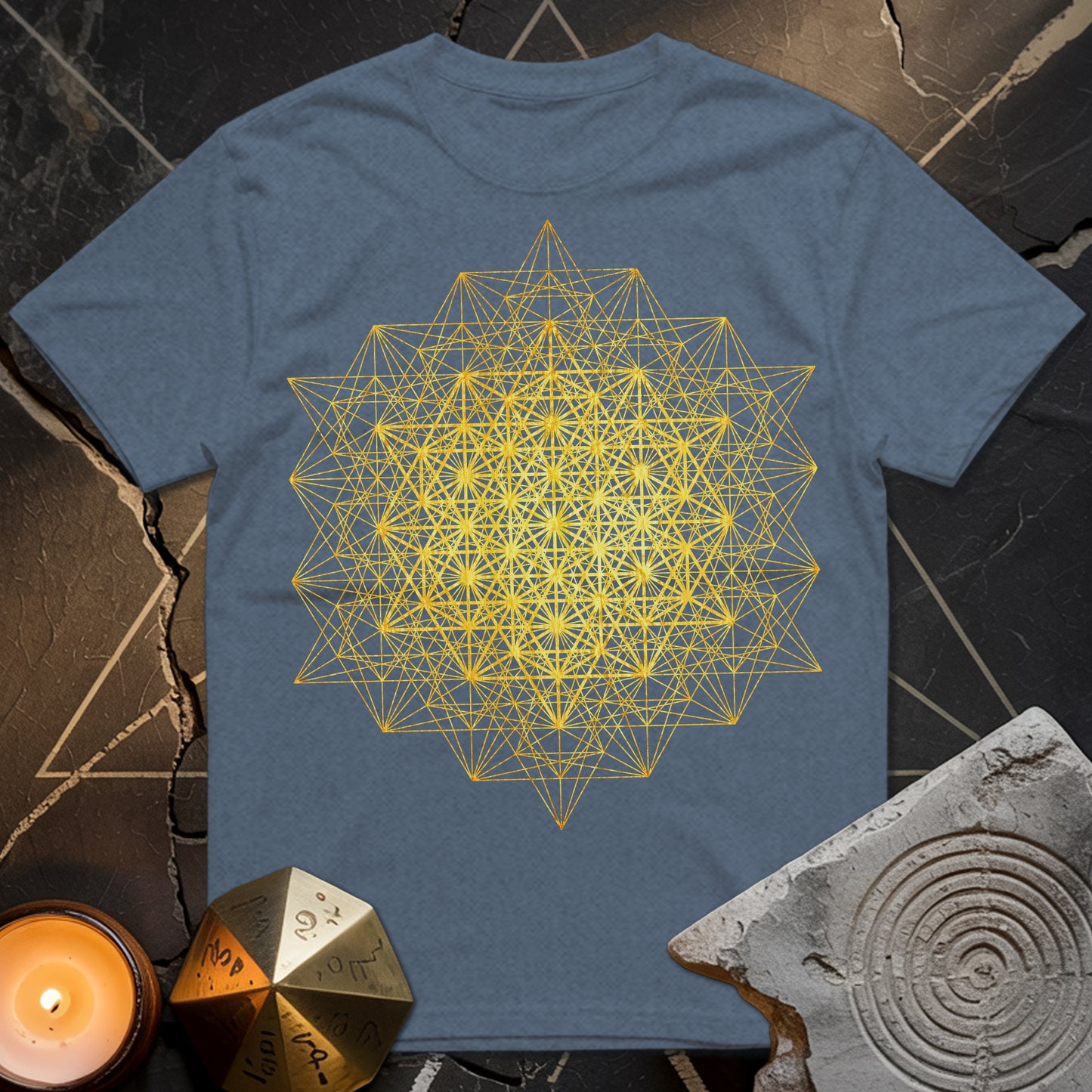 64 Tetrahedron Metatron Grid T-Shirt