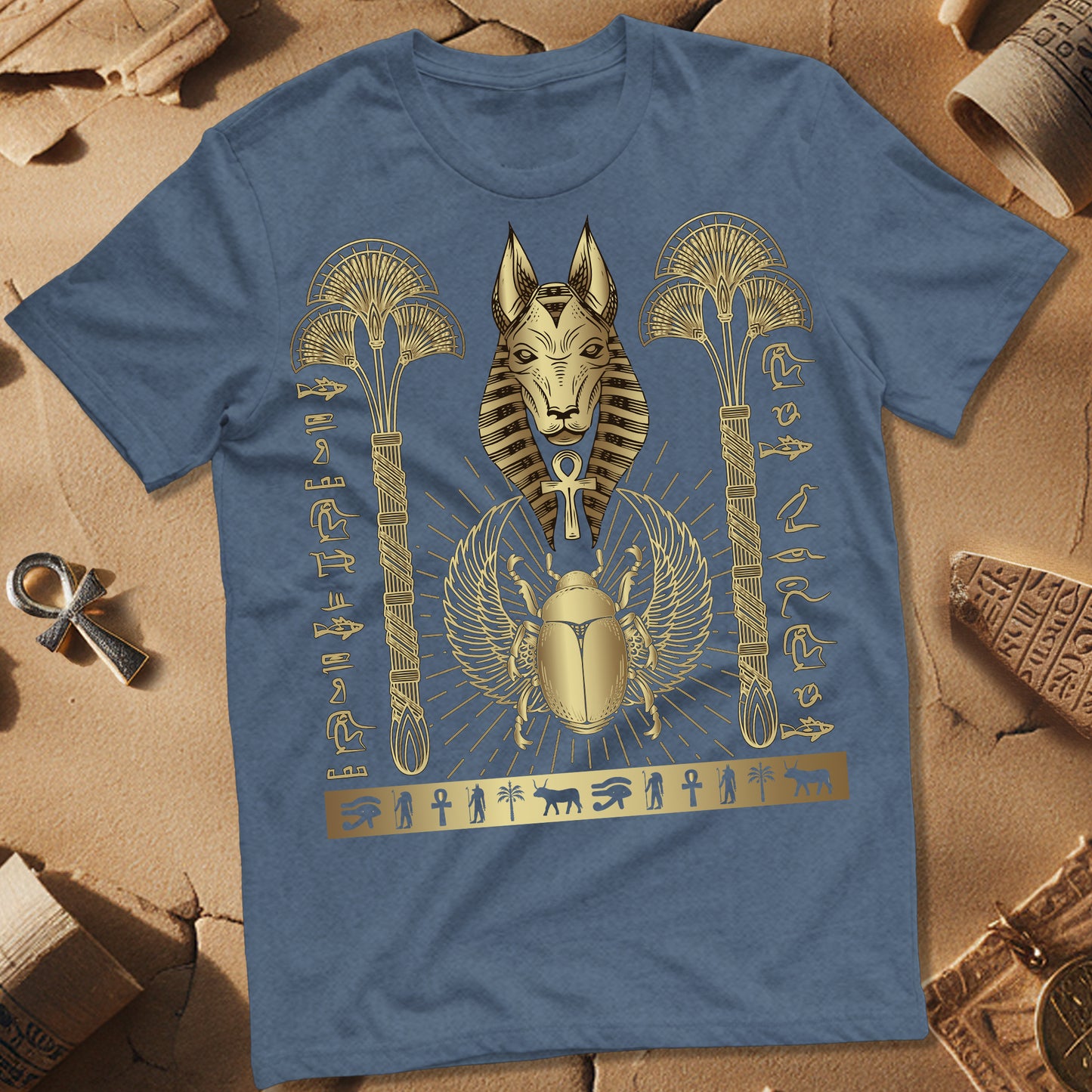Anubis Ankh Scarab Egypt T-Shirt